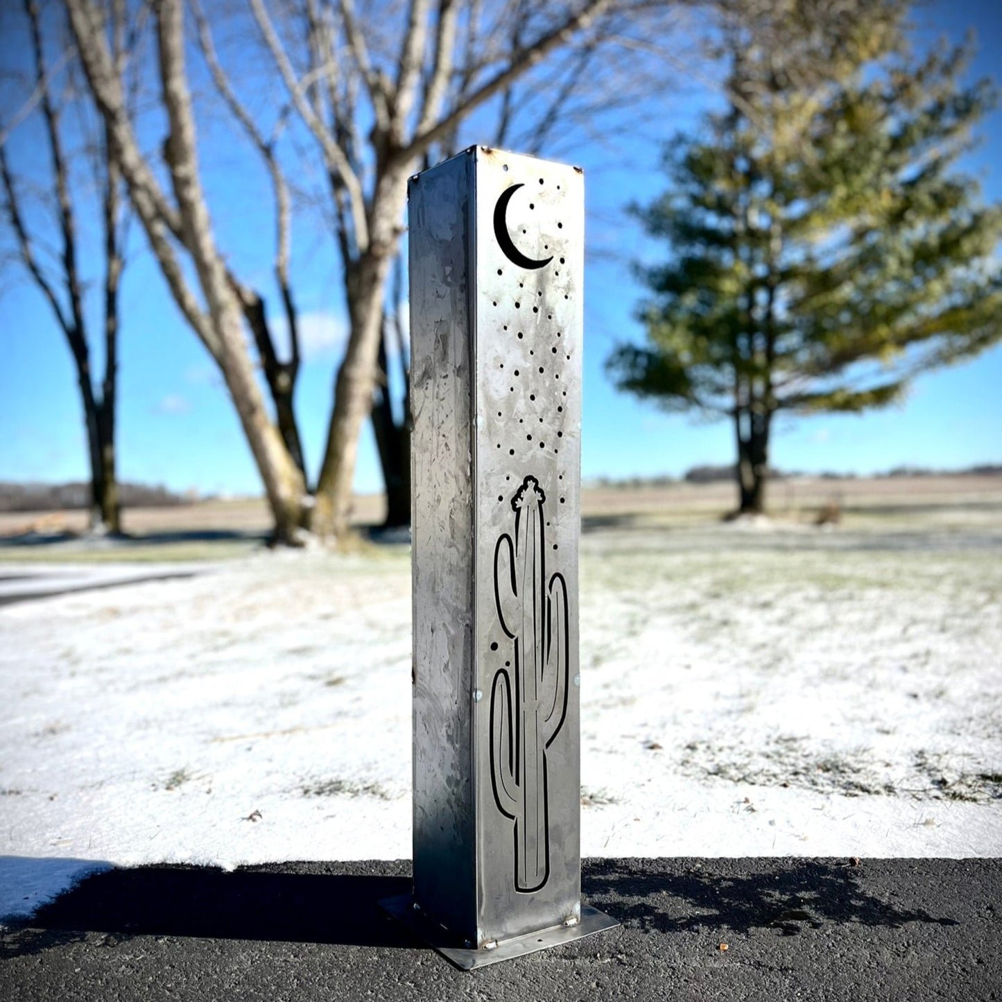 XL Desert Night Luminary Pillar w/ Solar Cap | Multiple Sizes