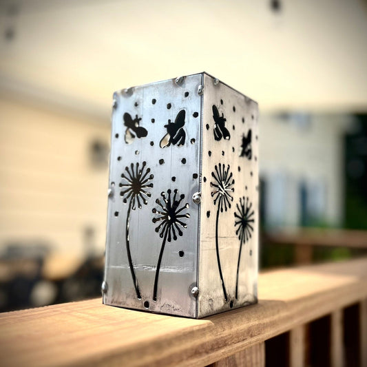 Bumblebees Steel Solar Post Cap | 4x4 Posts - 4x4 post light topper - accent lights - Northern Forge, LLC