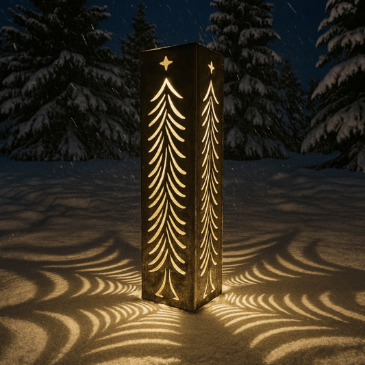 Christmas Tree Solar Luminary - Steel - christmas - christmas decor - Northern Forge, LLC