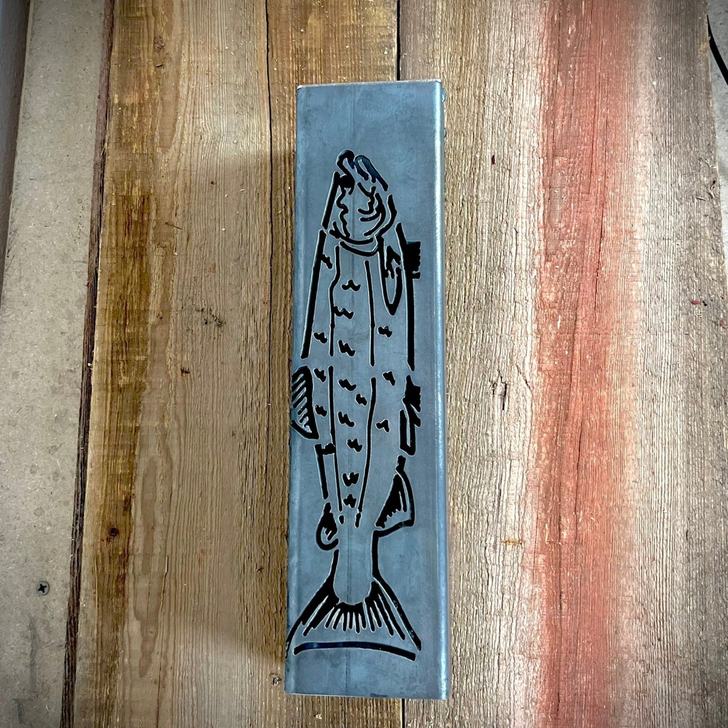 DEFECT - Salmon Pillar Luminary w/ Solar Cap - defect - Northern Forge, LLC