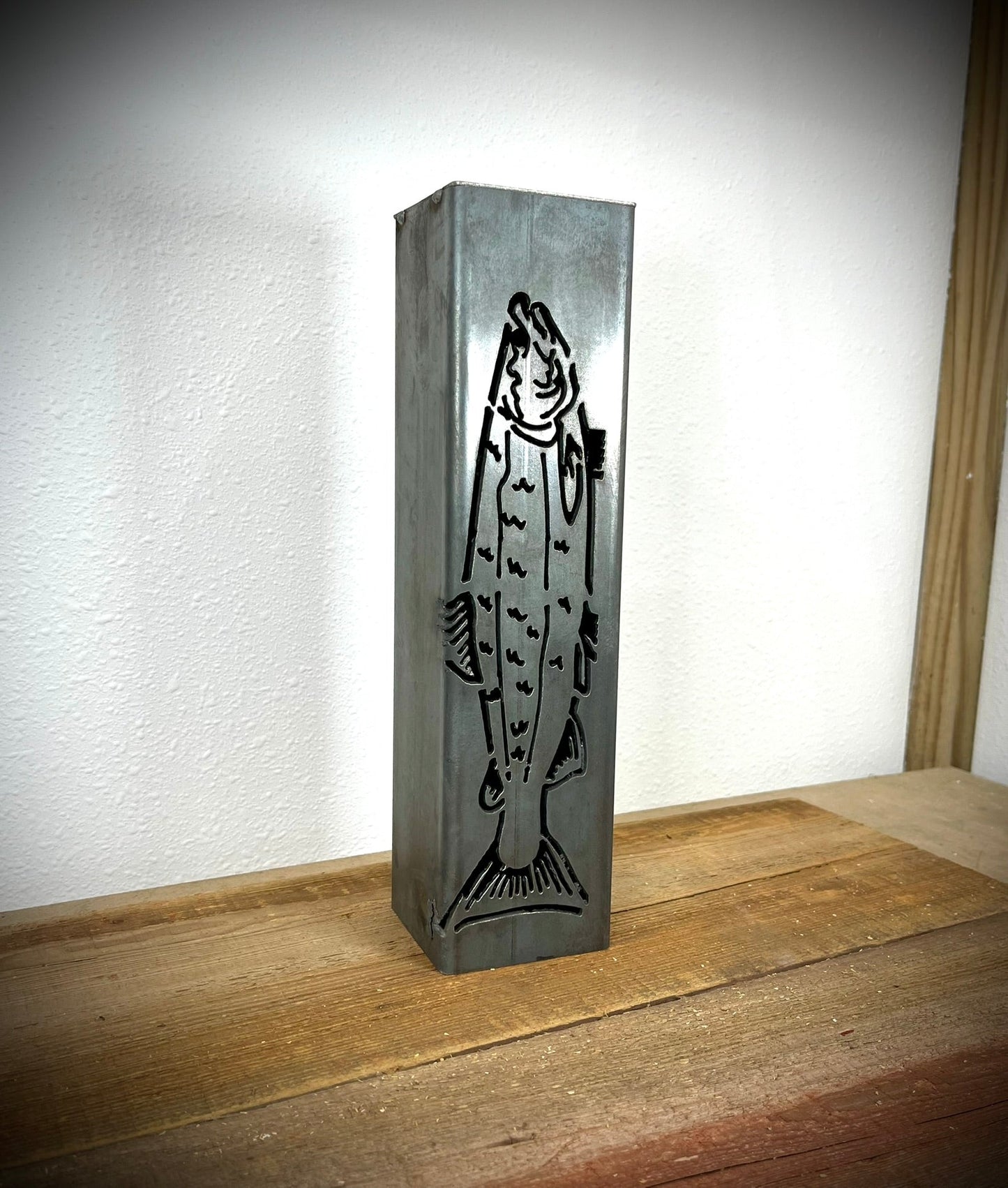 DEFECT - Salmon Pillar Luminary w/ Solar Cap - defect - Northern Forge, LLC