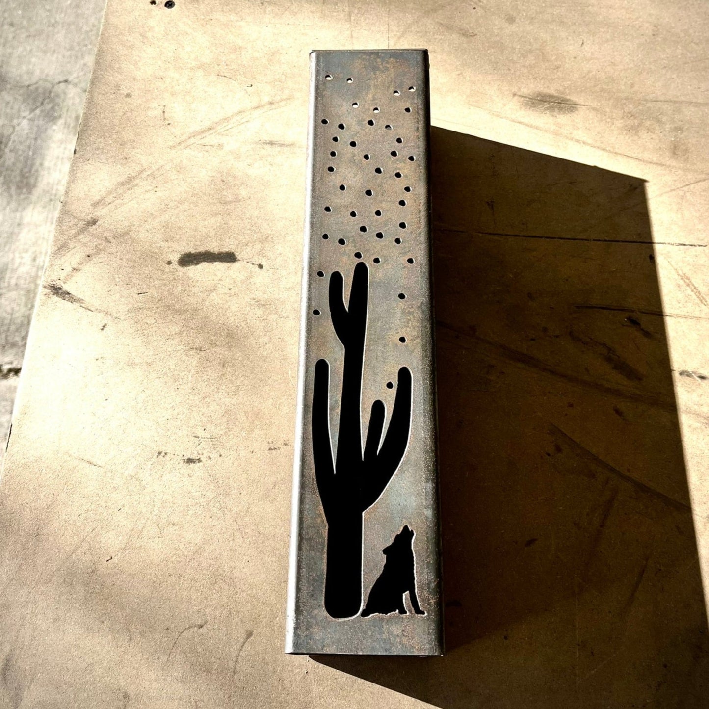 DISCONTINUED - Desert Pillar Luminary w/ Solar Cap | 14 - inch - defect - Northern Forge, LLC