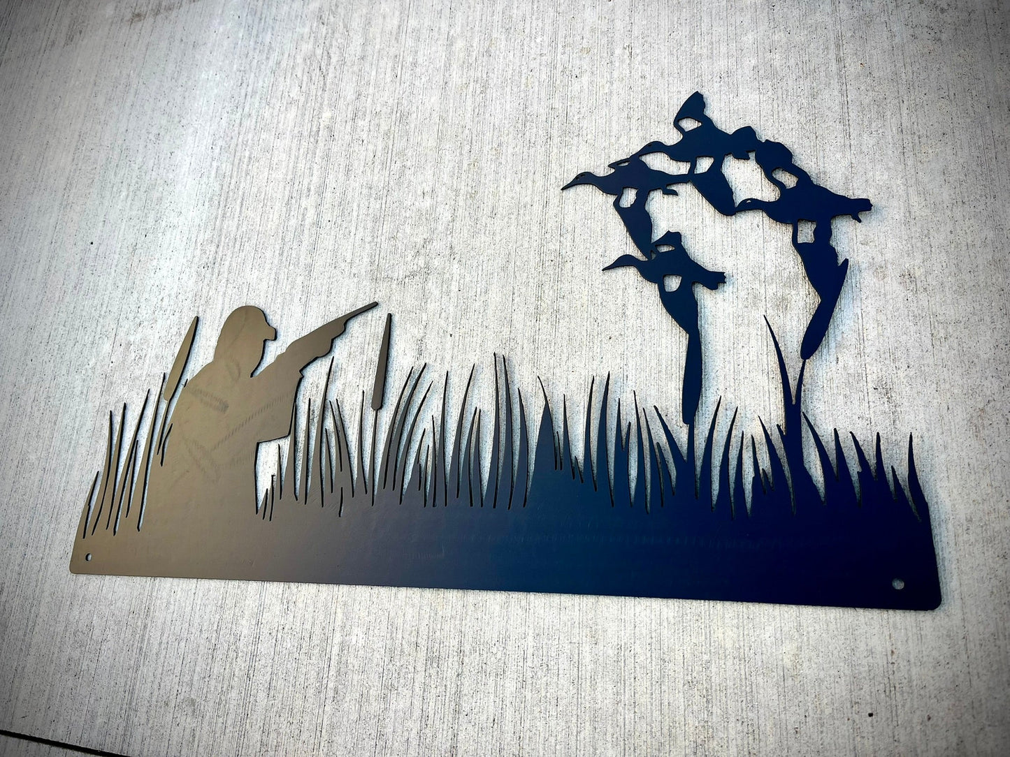 Duck Hunting - Teal & Marsh Grass| Wall Art - duck decals - geese migrating art - Northern Forge, LLC
