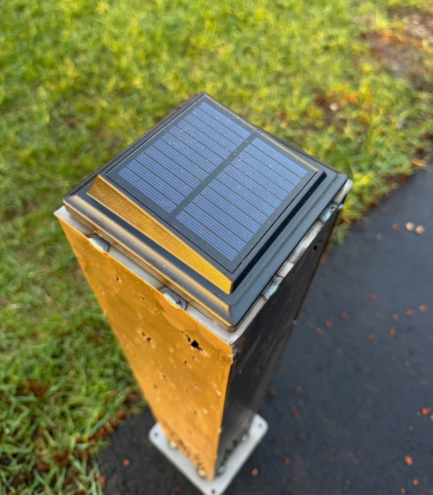 Firefly Meadow Steel Luminary Pillar | Multiple Sizes - corten pillar - corten steel light - Northern Forge, LLC
