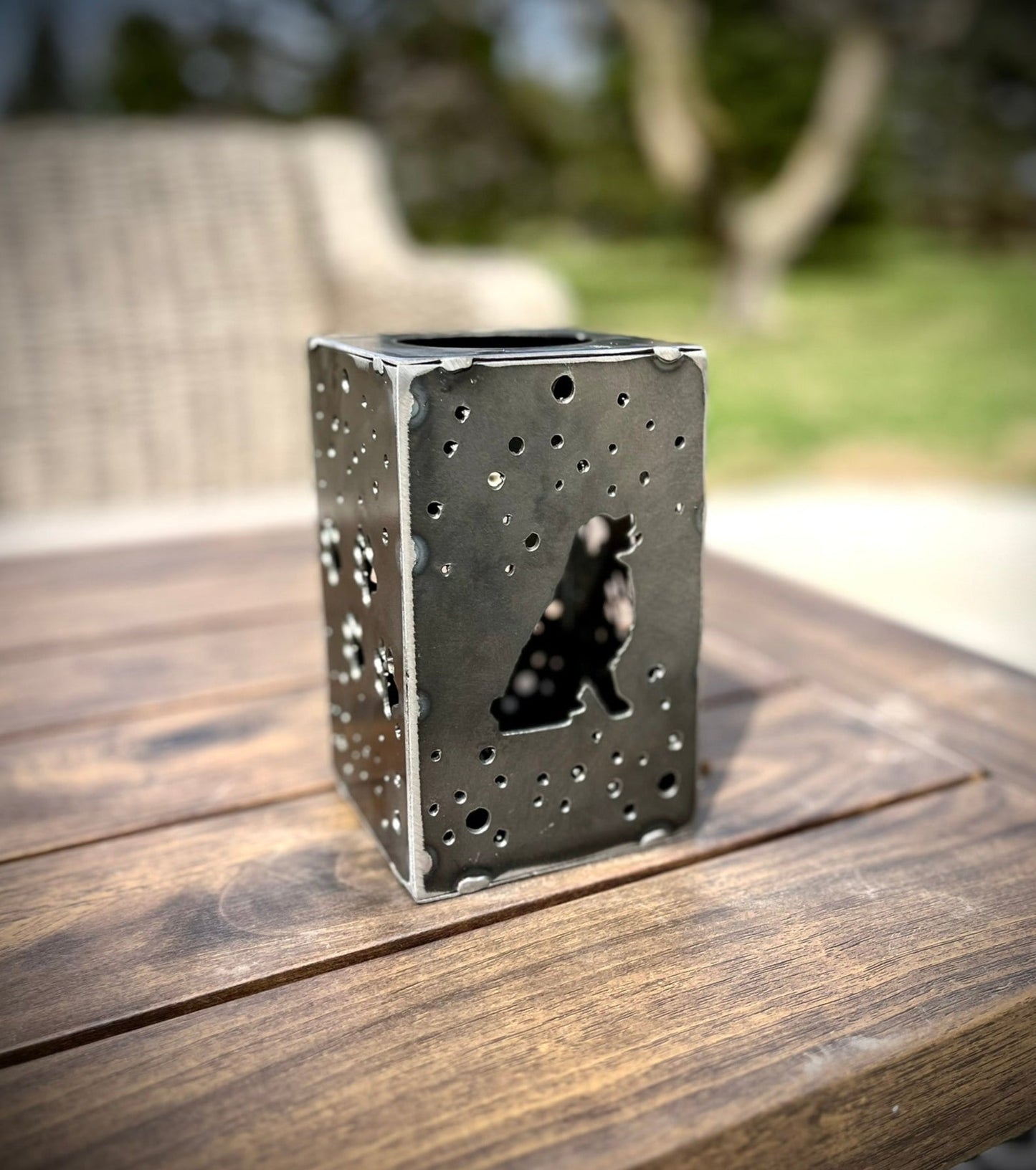 Hanging Steel Solar Puppy Cube | 6.5 in. | Pick a Breed - accent lights - beagle memorial - Northern Forge, LLC