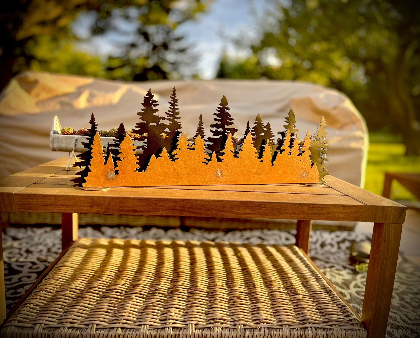 Layered Steel Pine Forest - christmas - home - Northern Forge, LLC