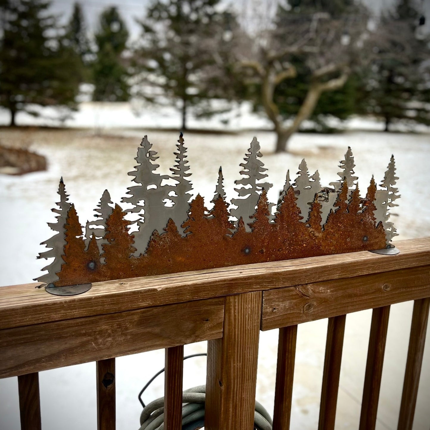 Layered Steel Pine Forest - christmas - home - Northern Forge, LLC