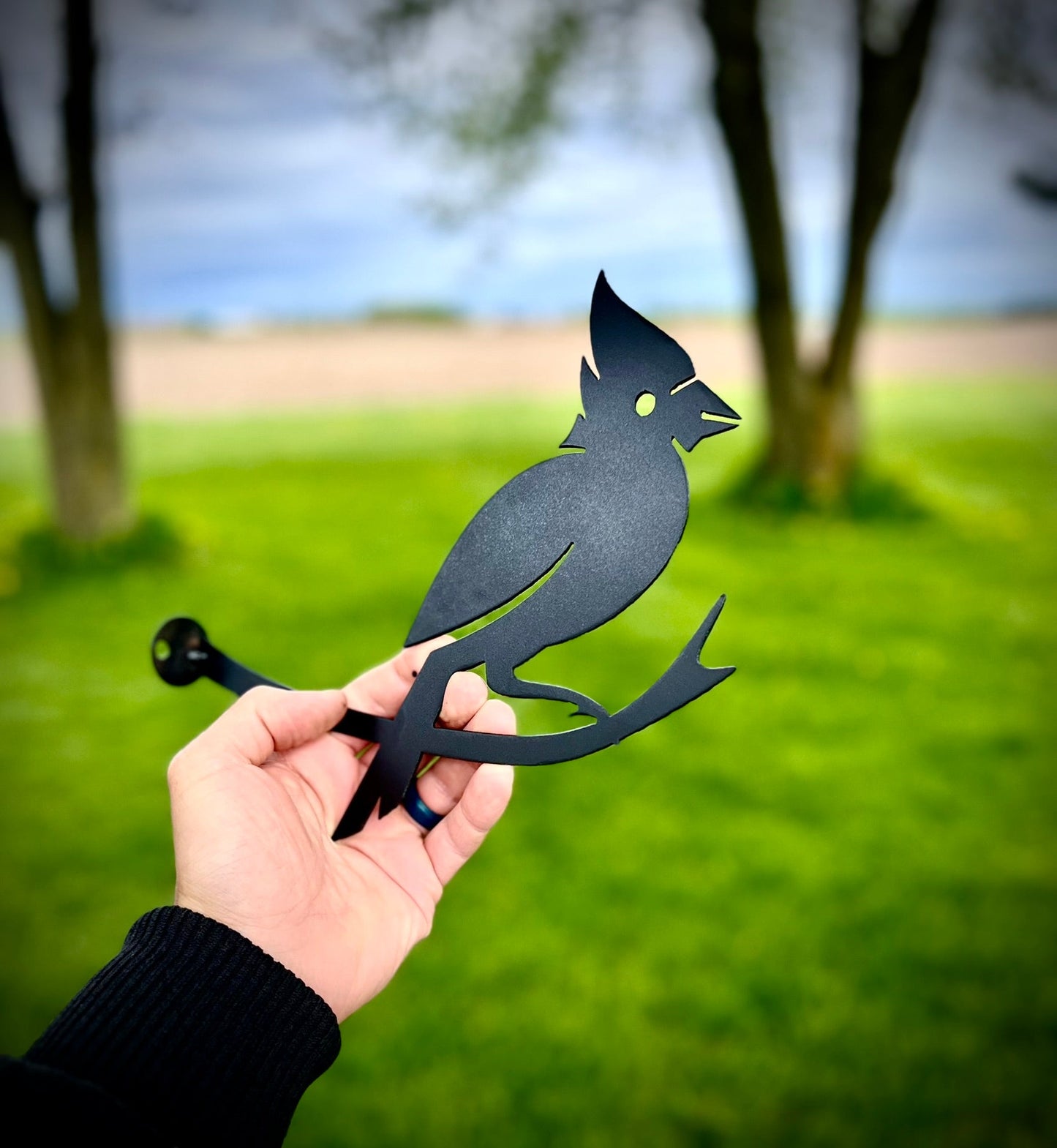 Metal Cardinal Tree Art- Steel - cardinal gift - garden - Northern Forge, LLC