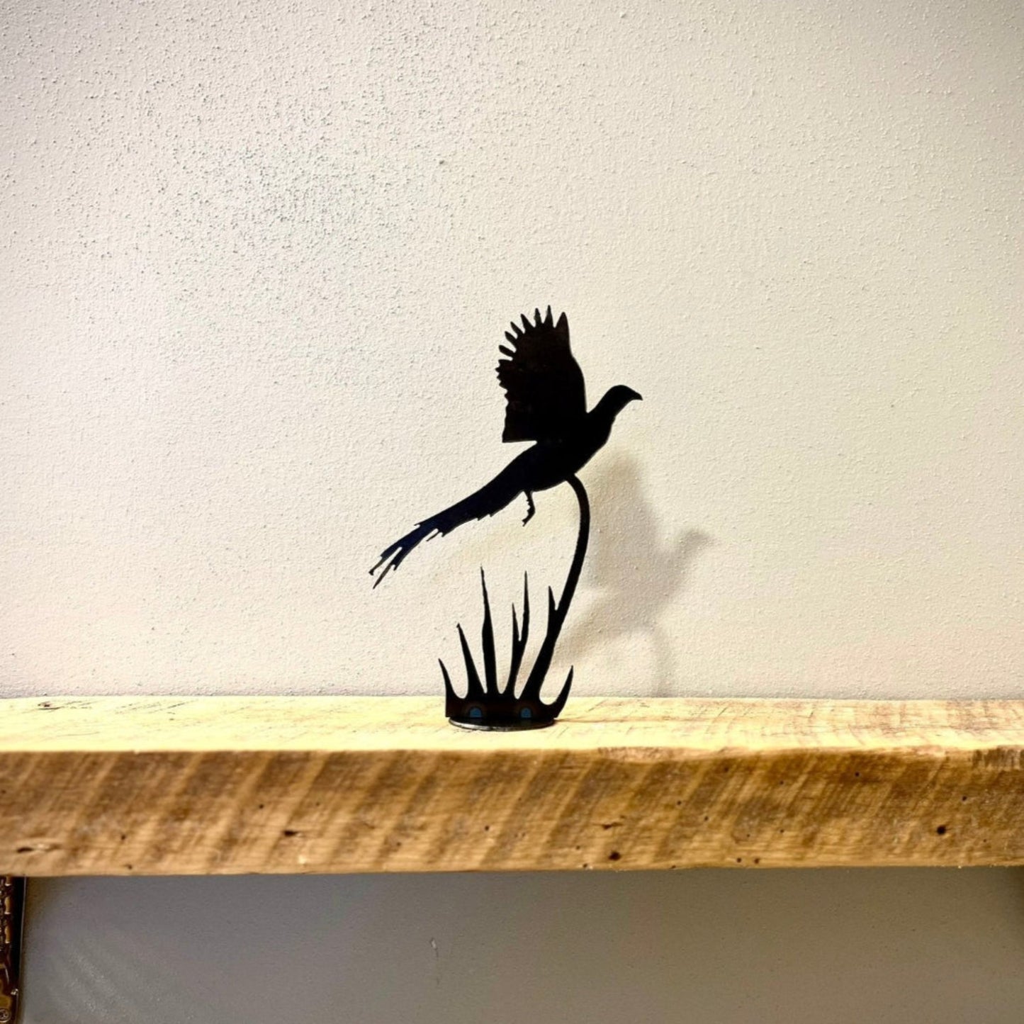 Metal Flushing Pheasant - Mantel - cabin decor - deer for mantel - Northern Forge, LLC