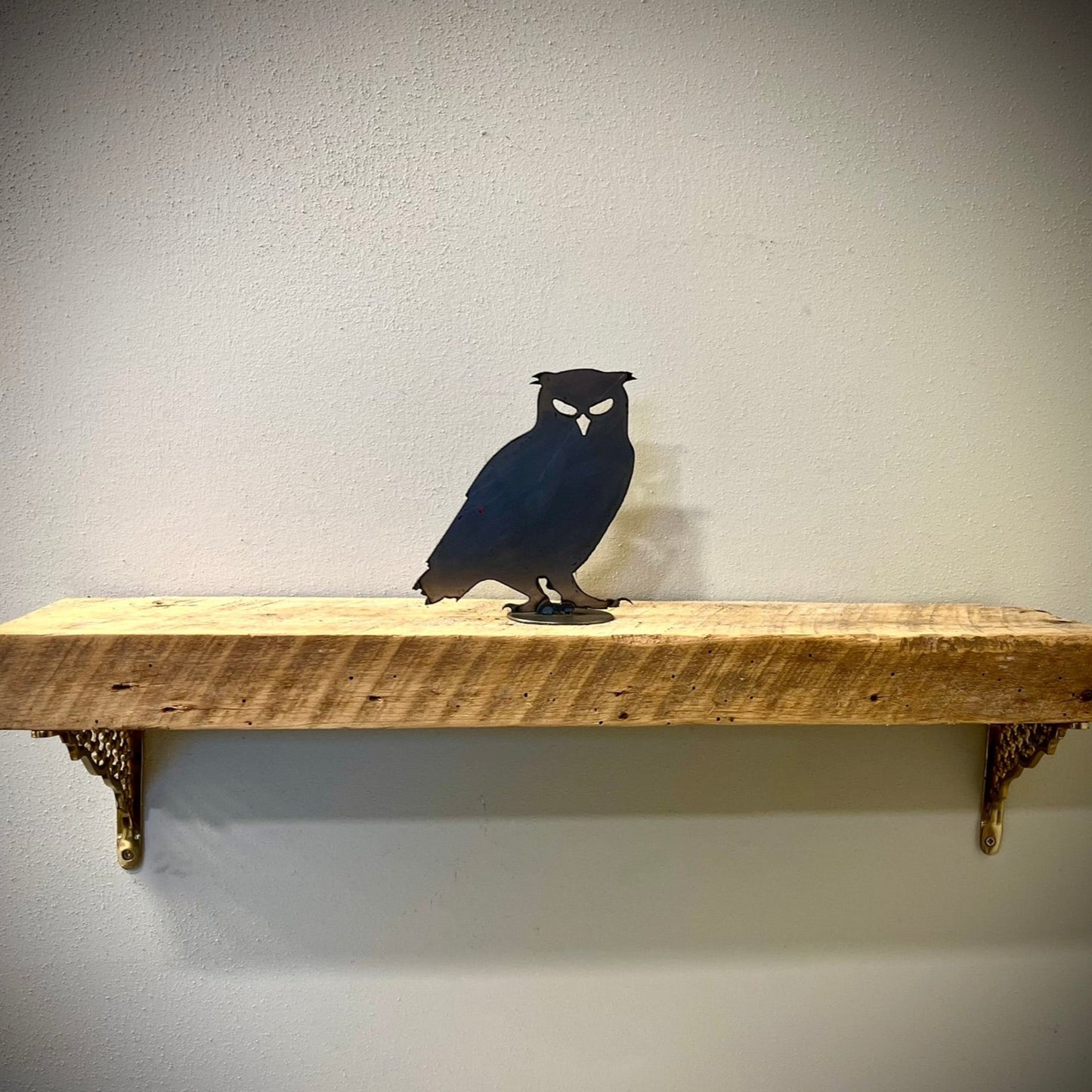 Metal Great - Horned Owl - Mantel - bird art - bird for mantel - Northern Forge, LLC