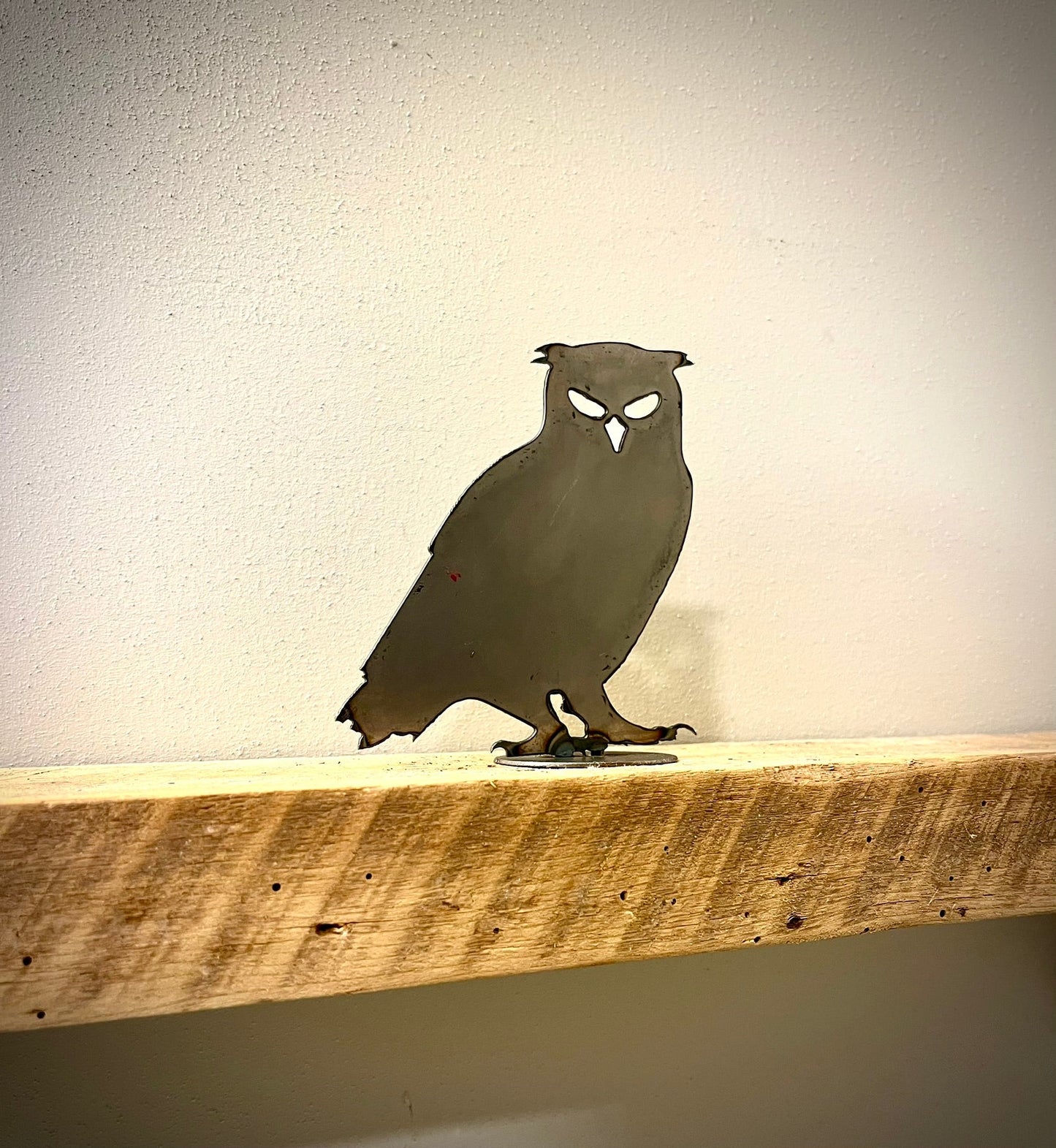 Metal Great - Horned Owl - Mantel - bird art - bird for mantel - Northern Forge, LLC