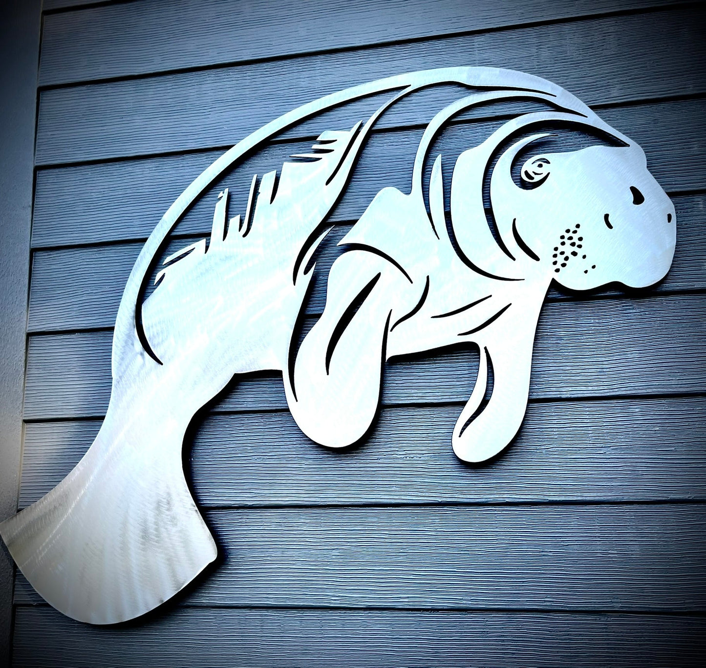 Metal Manatee Wall Art - cabin sign - fish - Northern Forge, LLC