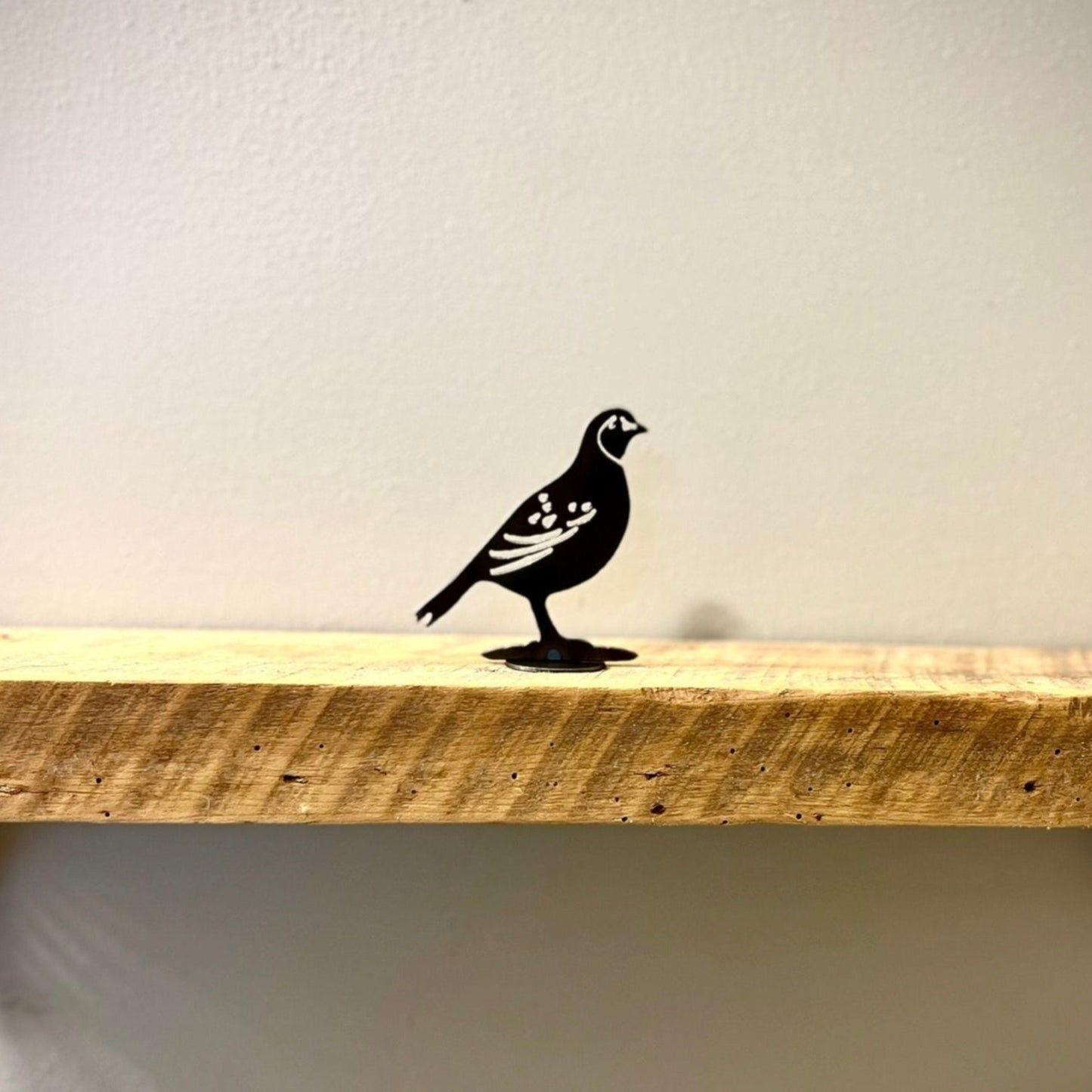 Metal Quail - Mantel - cabin decor - deer for mantel - Northern Forge, LLC