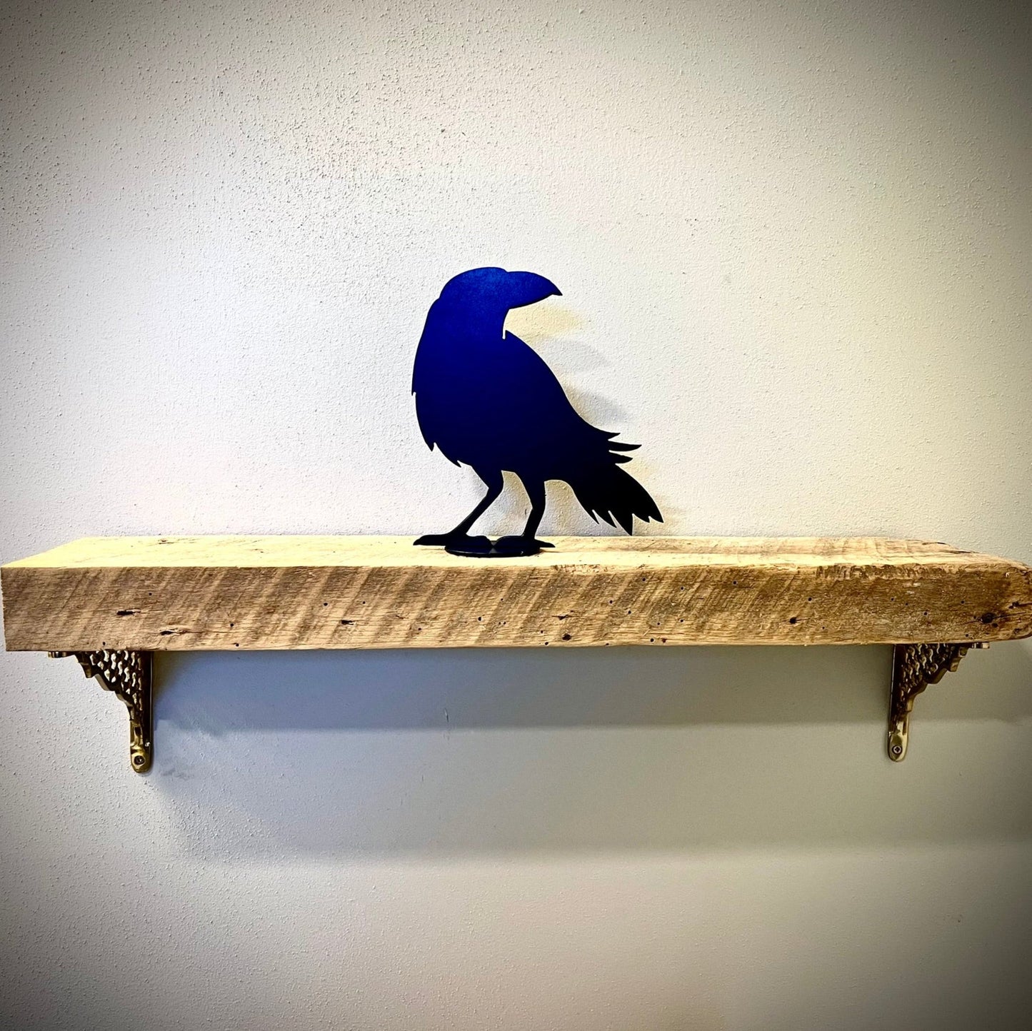 Metal Raven - Mantel - bird art - bird for mantel - Northern Forge, LLC