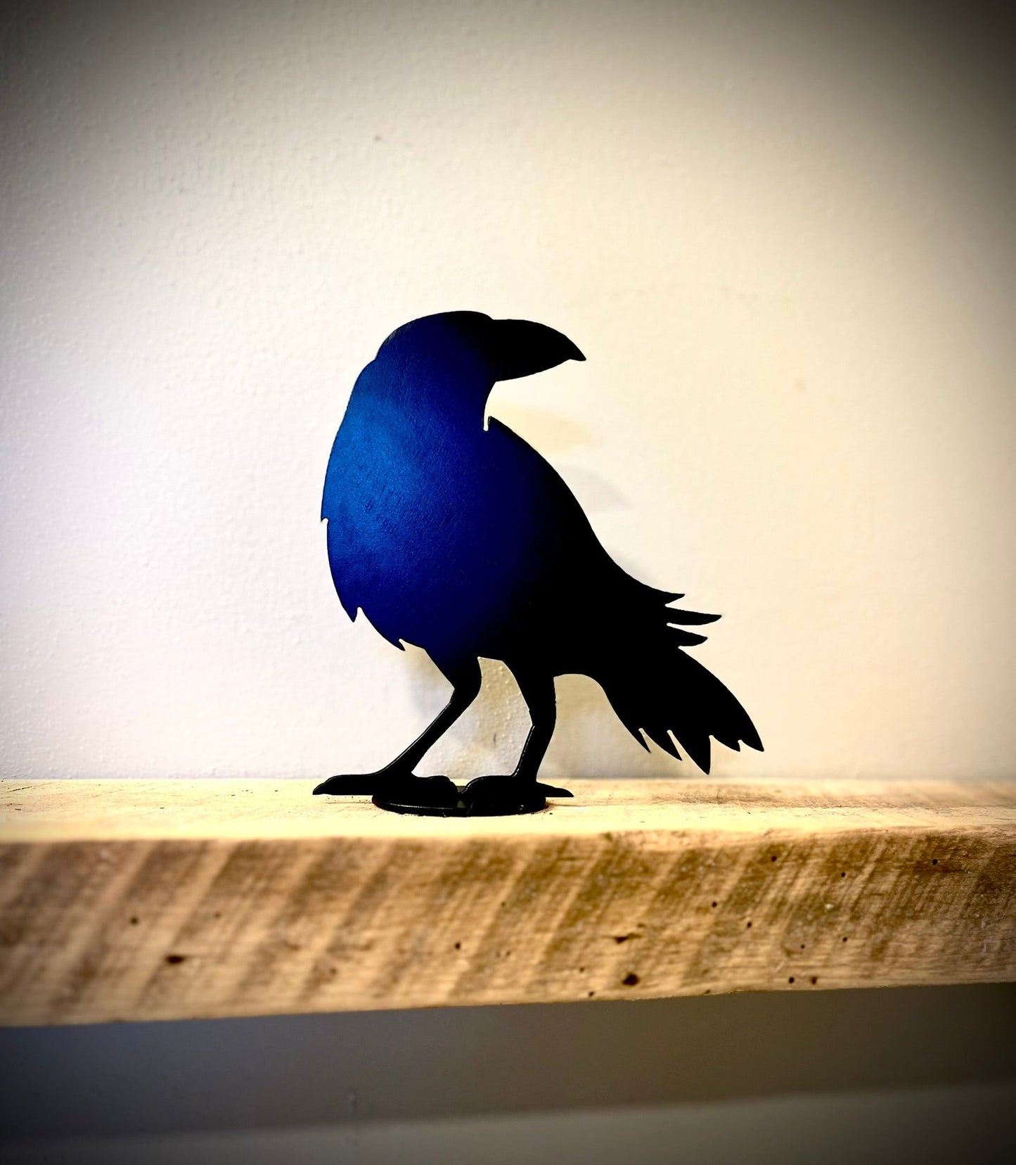 Metal Raven - Mantel - bird art - bird for mantel - Northern Forge, LLC