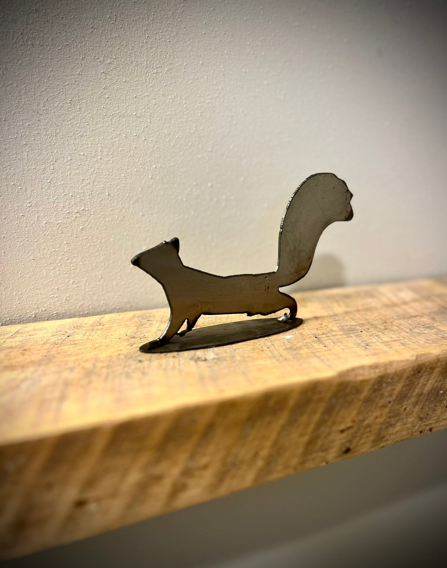 Metal Red Squirrel - Mantel - bird for mantel - chipmunk decor - Northern Forge, LLC