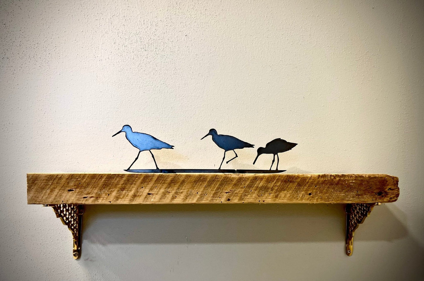 Metal Sandpipers - Mantel Decor - bird mantel - cabin decor - Northern Forge, LLC