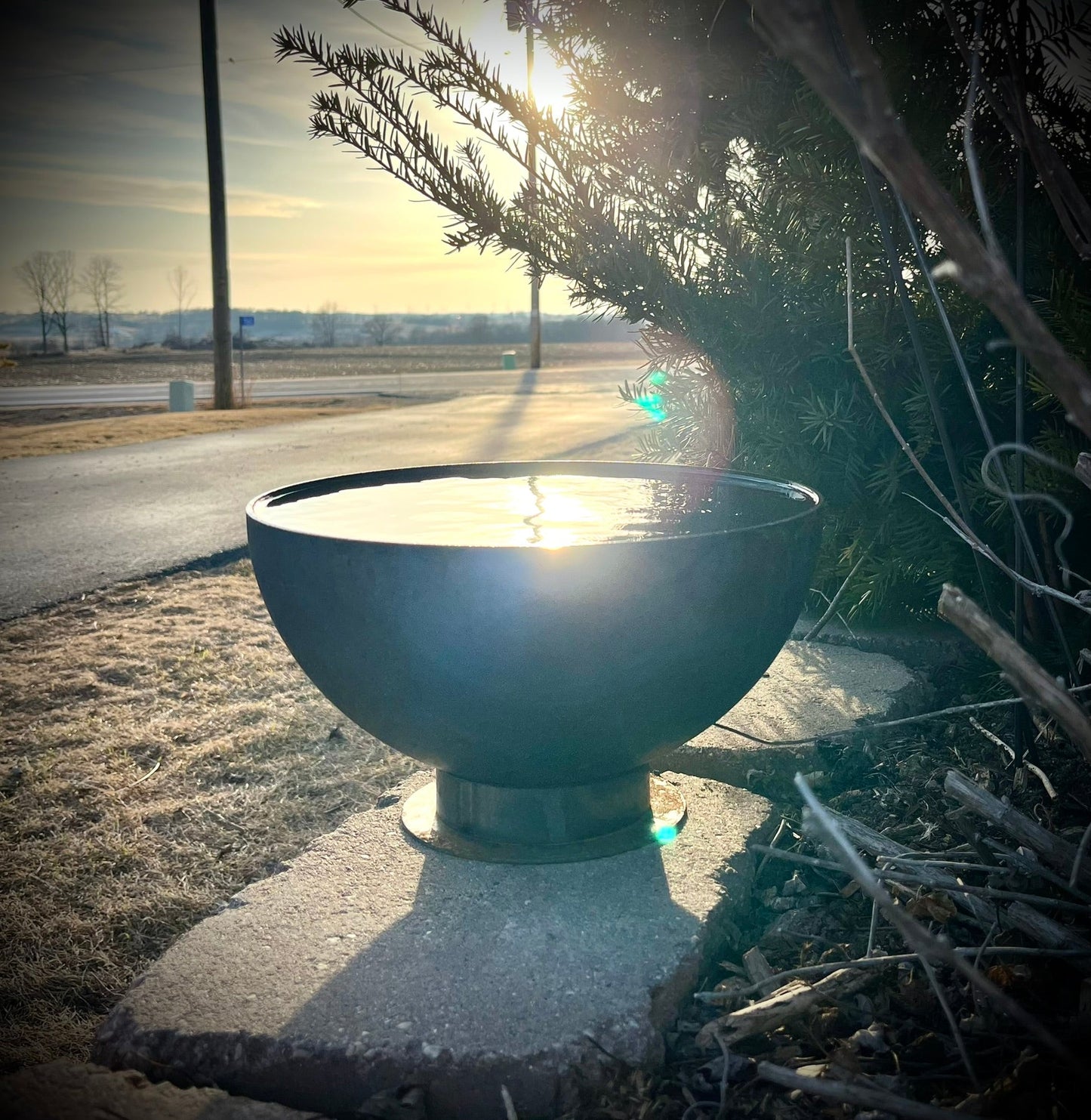 Mini Mirror Bowl - Steel - corten planter - corten pond - Northern Forge, LLC