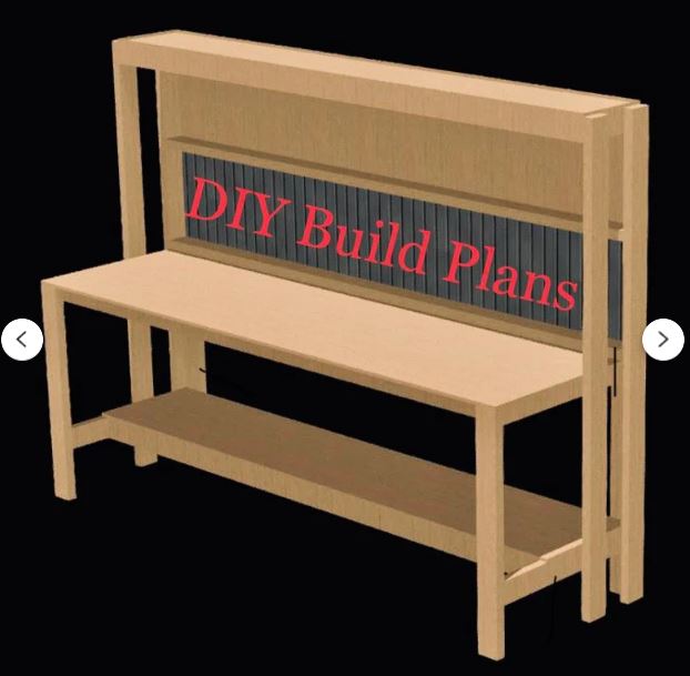 Simple 8 - foot Work Bench Build Plans DIY, Step - by - Step PDF with Illustrations - 8 foot work bench - Build Plans - Northern Forge, LLC