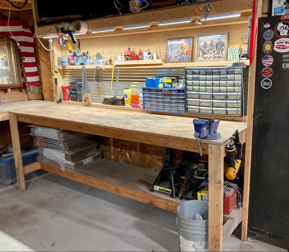 Simple 8 - foot Work Bench Build Plans DIY, Step - by - Step PDF with Illustrations - 8 foot work bench - Build Plans - Northern Forge, LLC