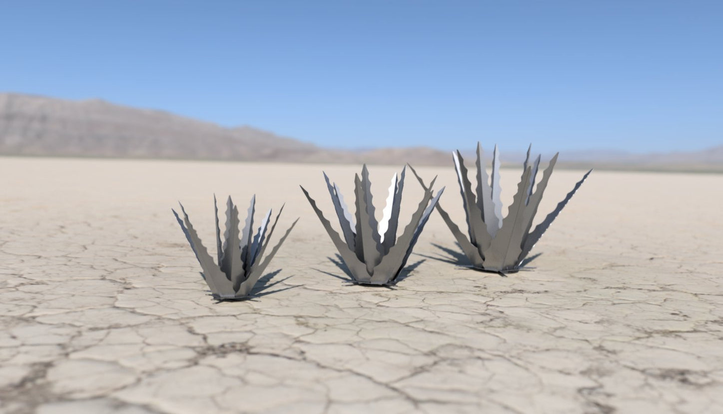 Steel Aloe Vera Plant - aloe metal art - garden - Northern Forge, LLC