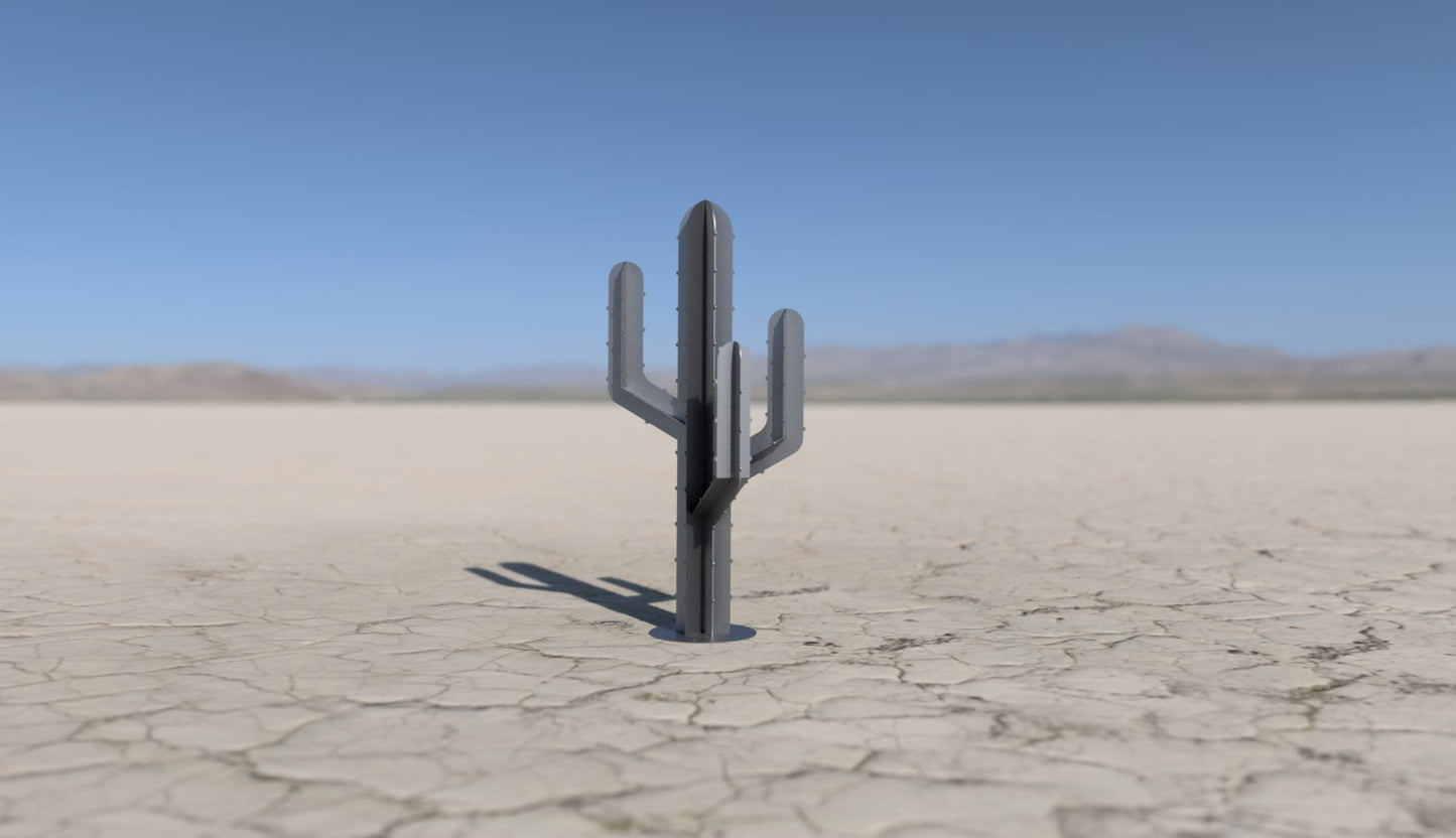 Steel Cactus Landscape Ornament - cactus dying - garden - Northern Forge, LLC