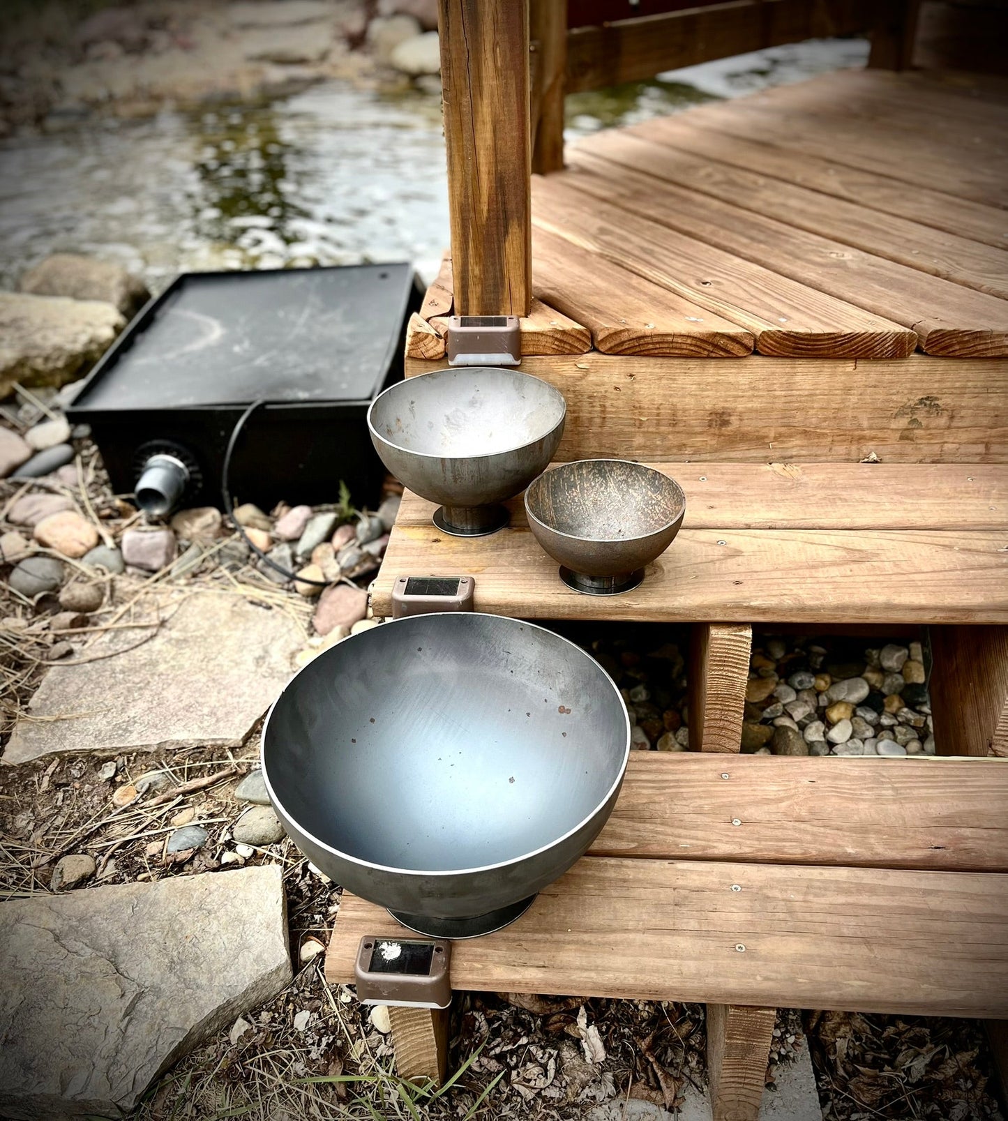Steel Herb Planter Bowls - Multiple Sizes - corten planter - corten pond - Northern Forge, LLC