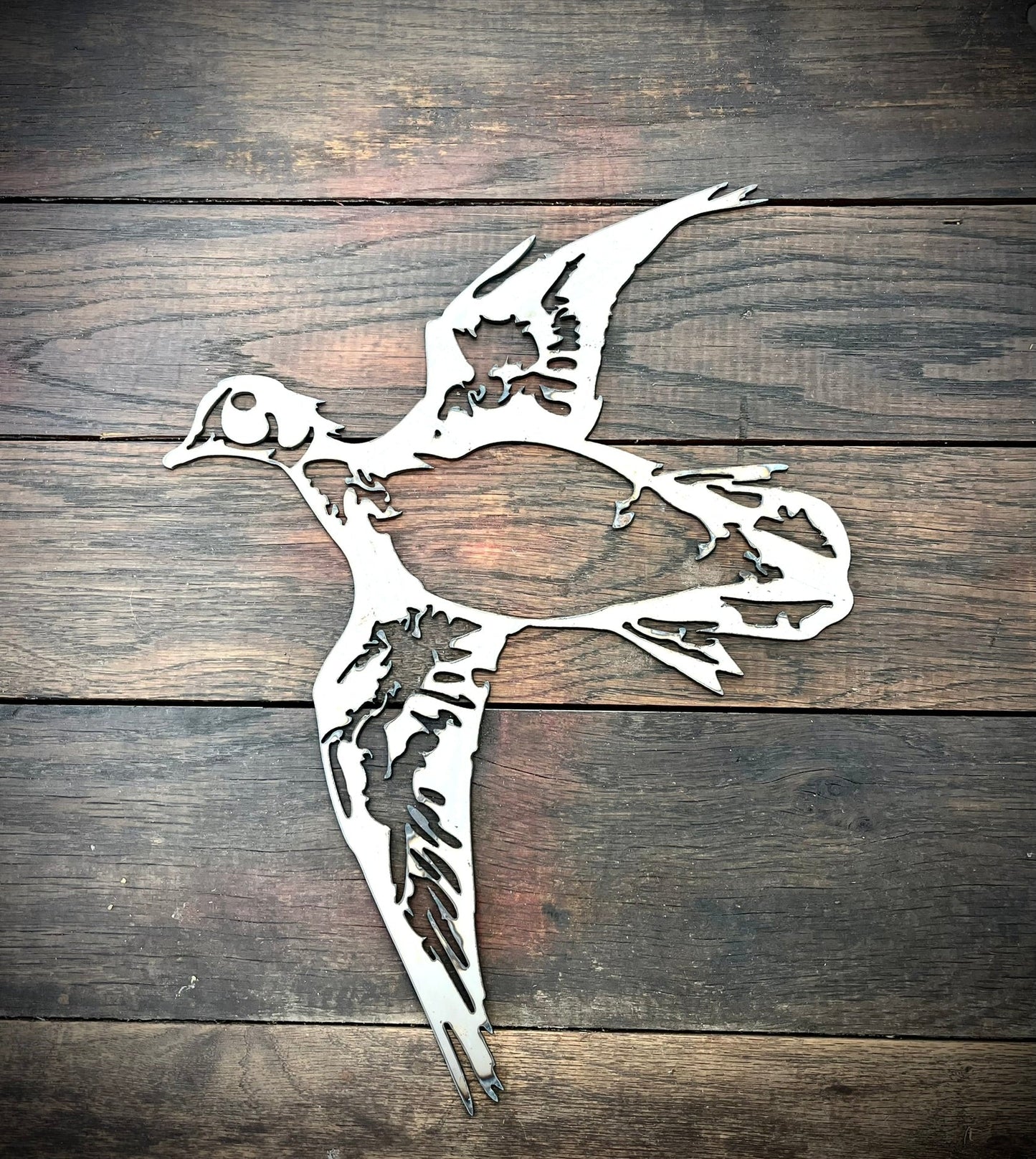 Steel Hollow Wood Duck Incoming | Wall Art - canvasback duck decoy - canvasback wall art - Northern Forge, LLC