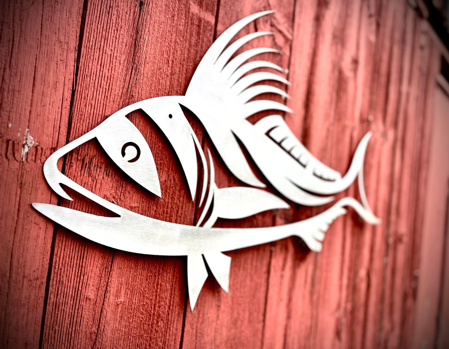 Steel Roosterfish Wall Art - beach house art - cabin sign - Northern Forge, LLC