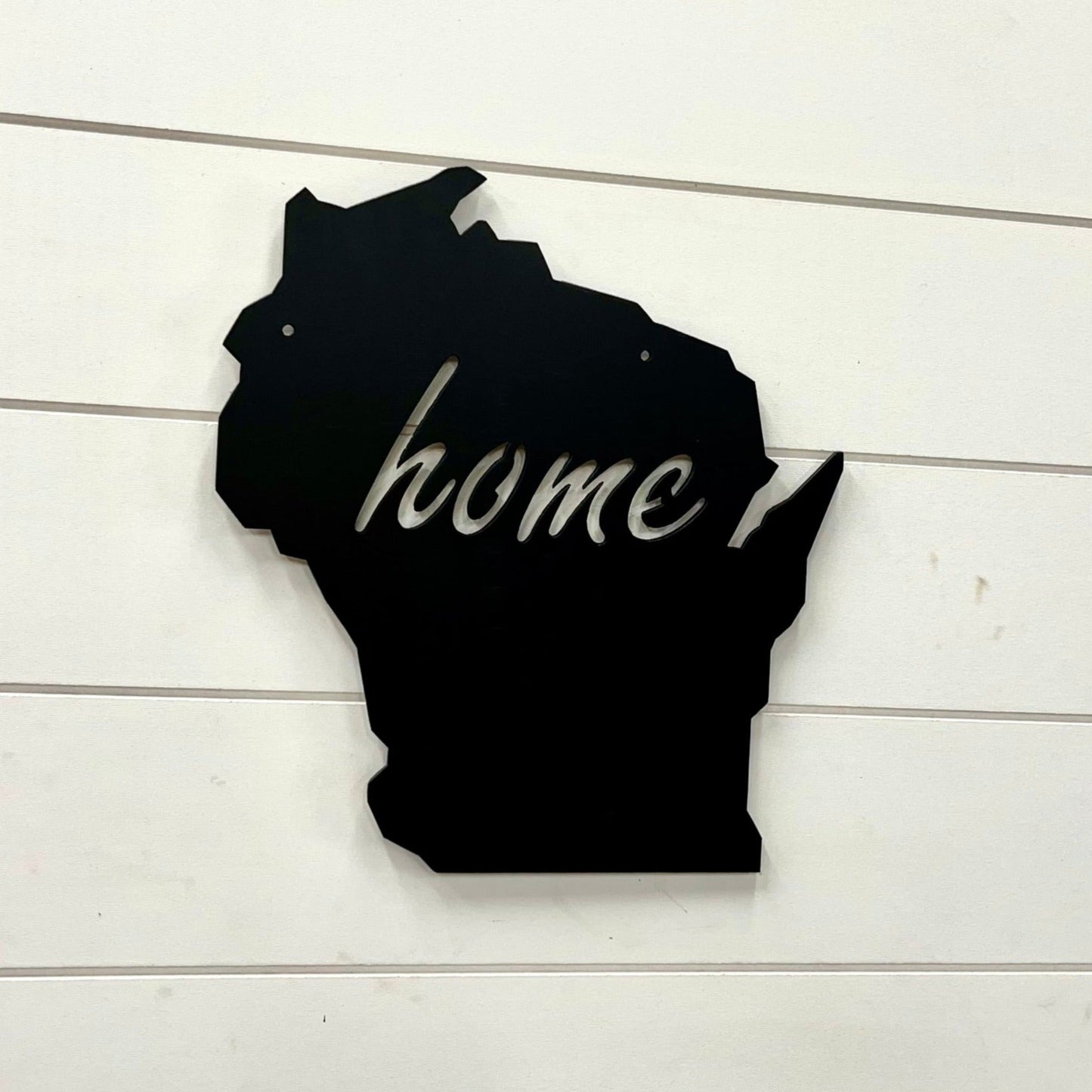 Steel Wisconsin Home Sign - fall decor - garden - Northern Forge, LLC