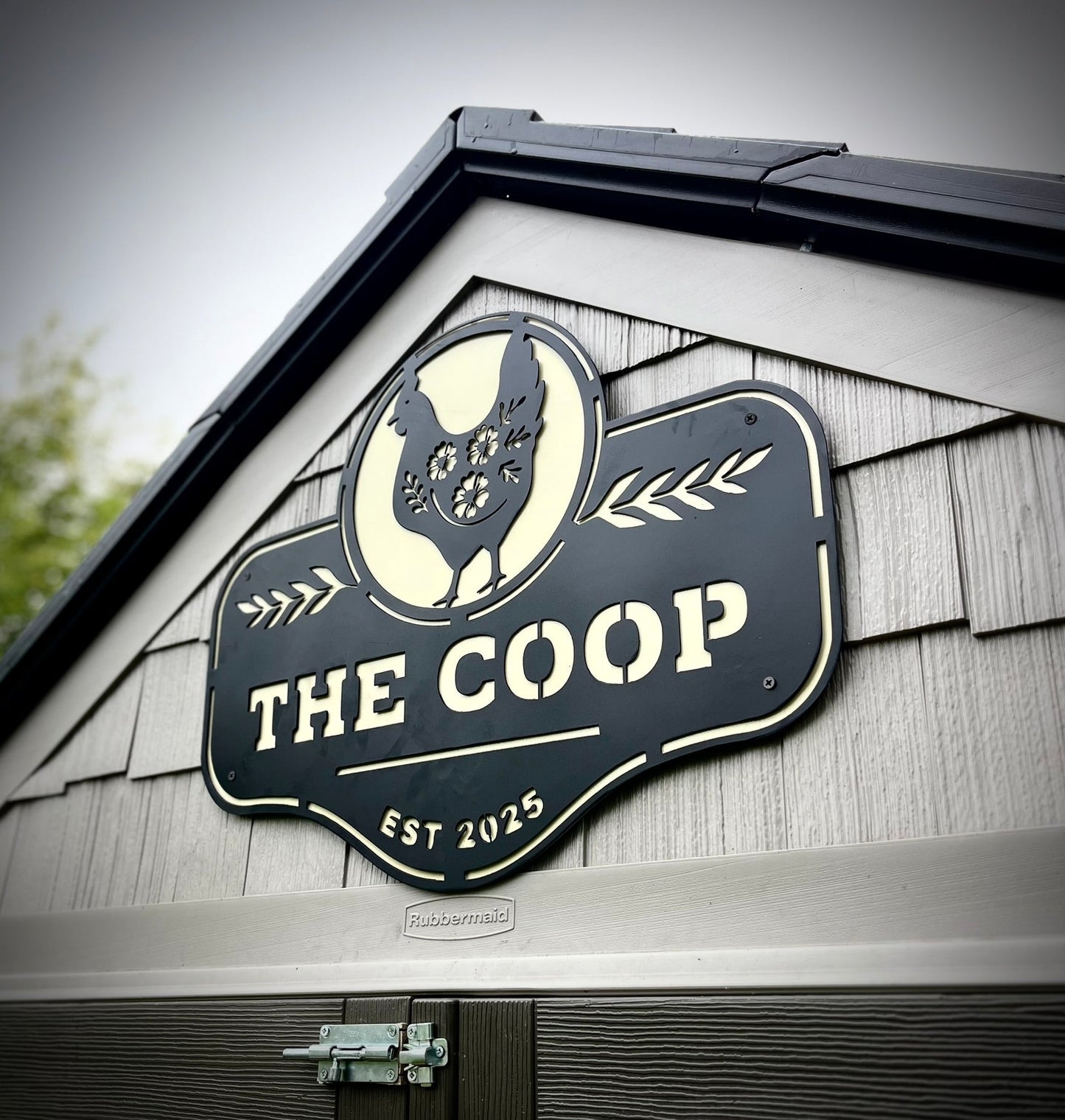 The Coop Sign - Layered Steel - Customizable - chicken coop - chicken coop sign - Northern Forge, LLC