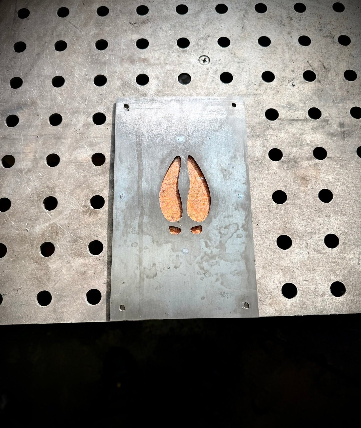 Trail of the Wild – Animal Tracks Layered Steel Wall Art - christmas - forest wall art - Northern Forge, LLC