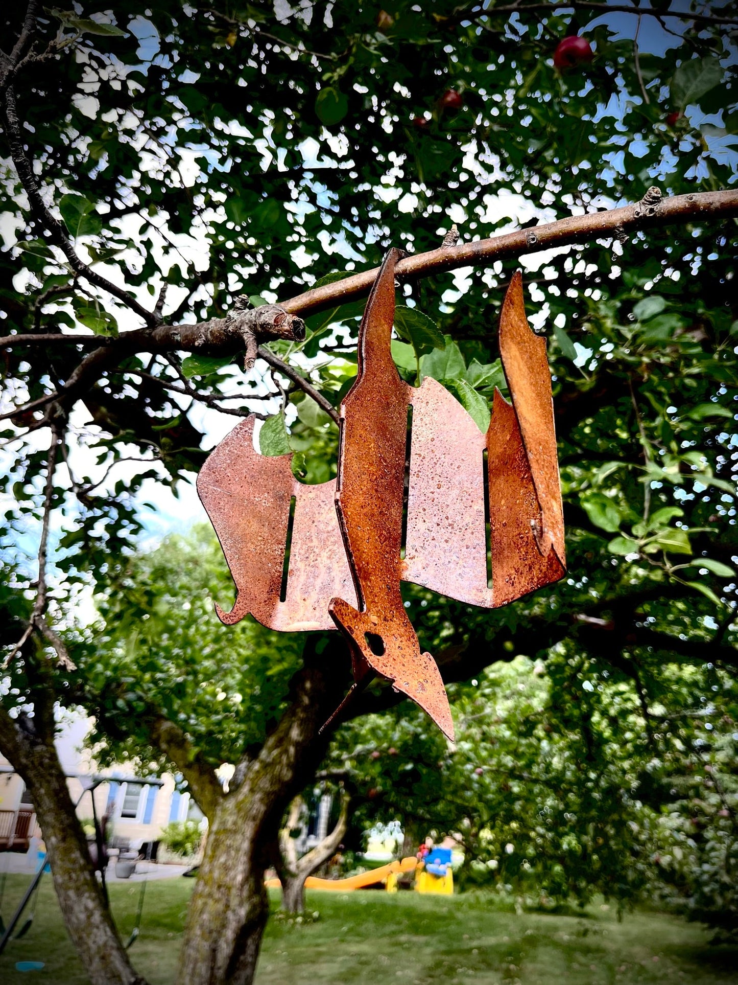 Hanging Bat | 2 Finishes | 12 in. - halloween bat - halloween decor - Northern Forge, LLC