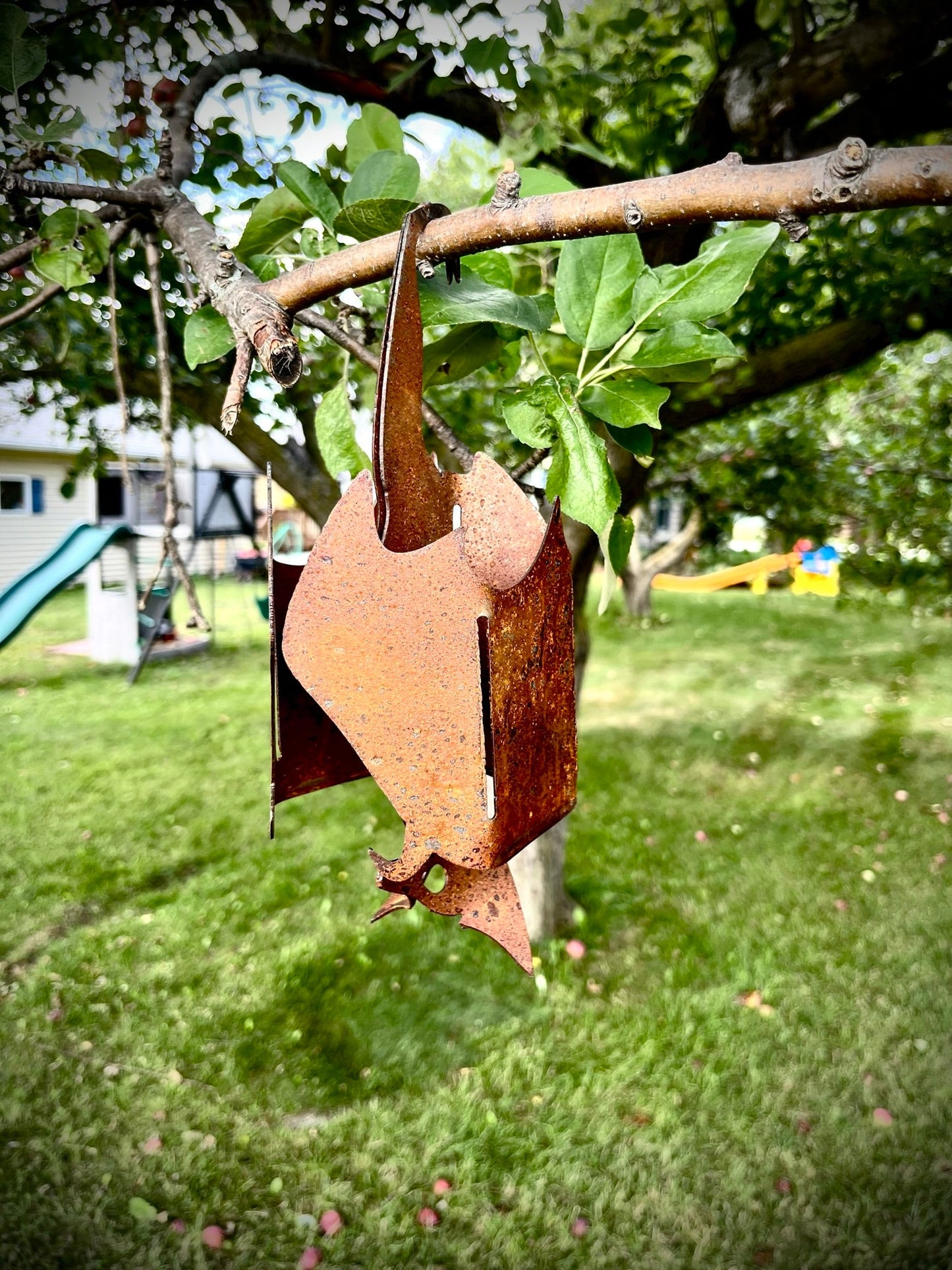 Hanging Bat | 2 Finishes | 12 in. - halloween bat - halloween decor - Northern Forge, LLC