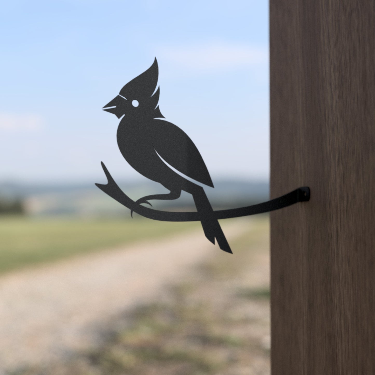 Metal Cardinal Tree Art- Steel - 10" x 10" - cardinal gift - garden - Northern Forge, LLC