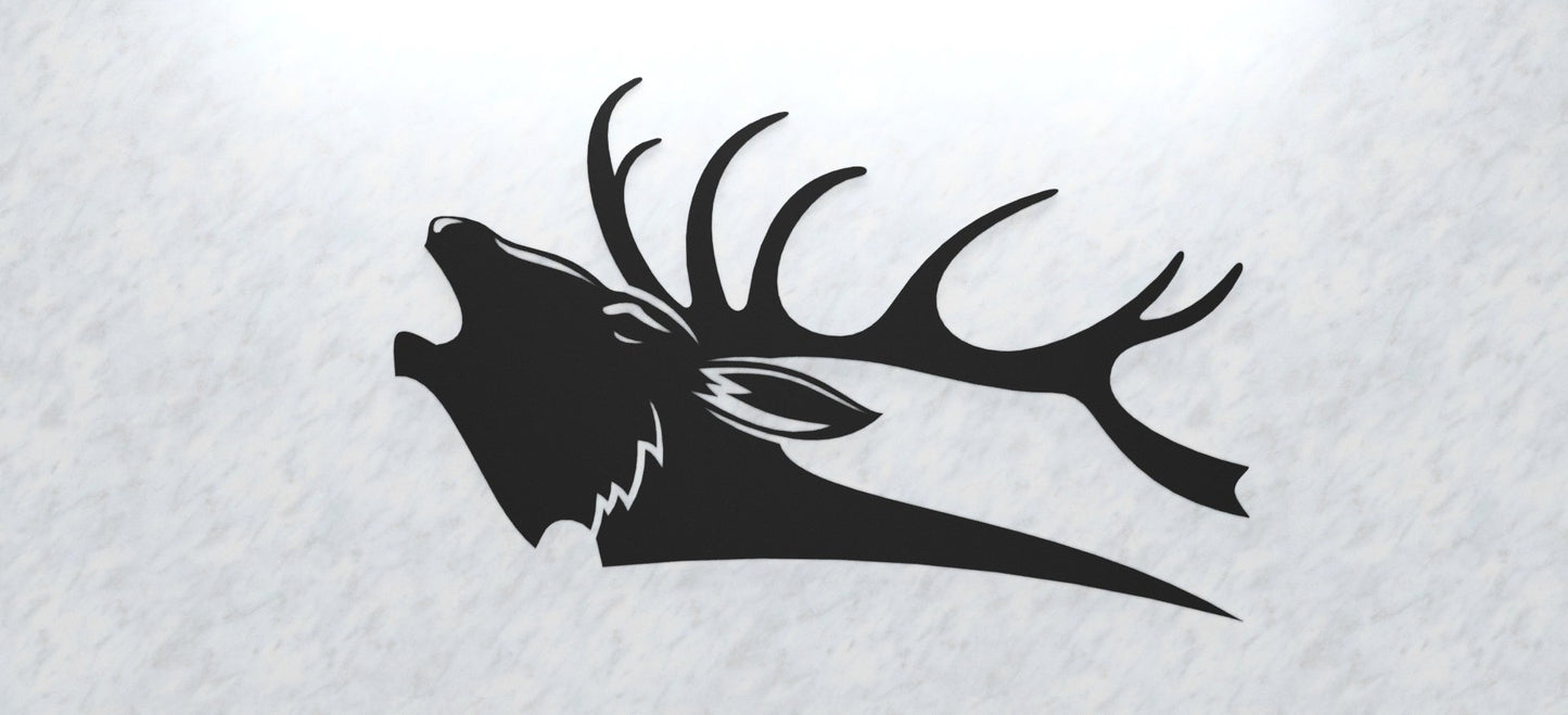 Steel Bugling Elk Wall Art - big game - bugling elk art - Northern Forge, LLC