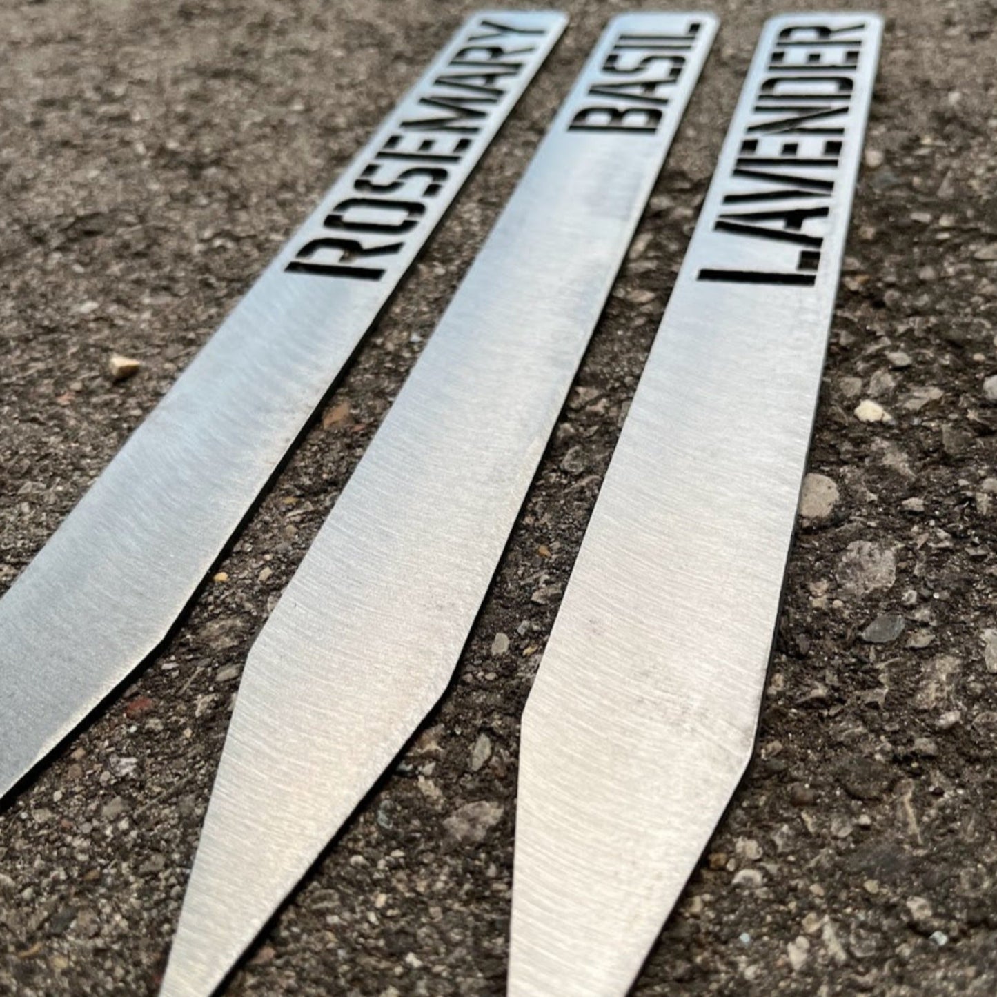 Steel Compact Herb Garden Labels - 12-inches - garden art - garden labels - Northern Forge, LLC