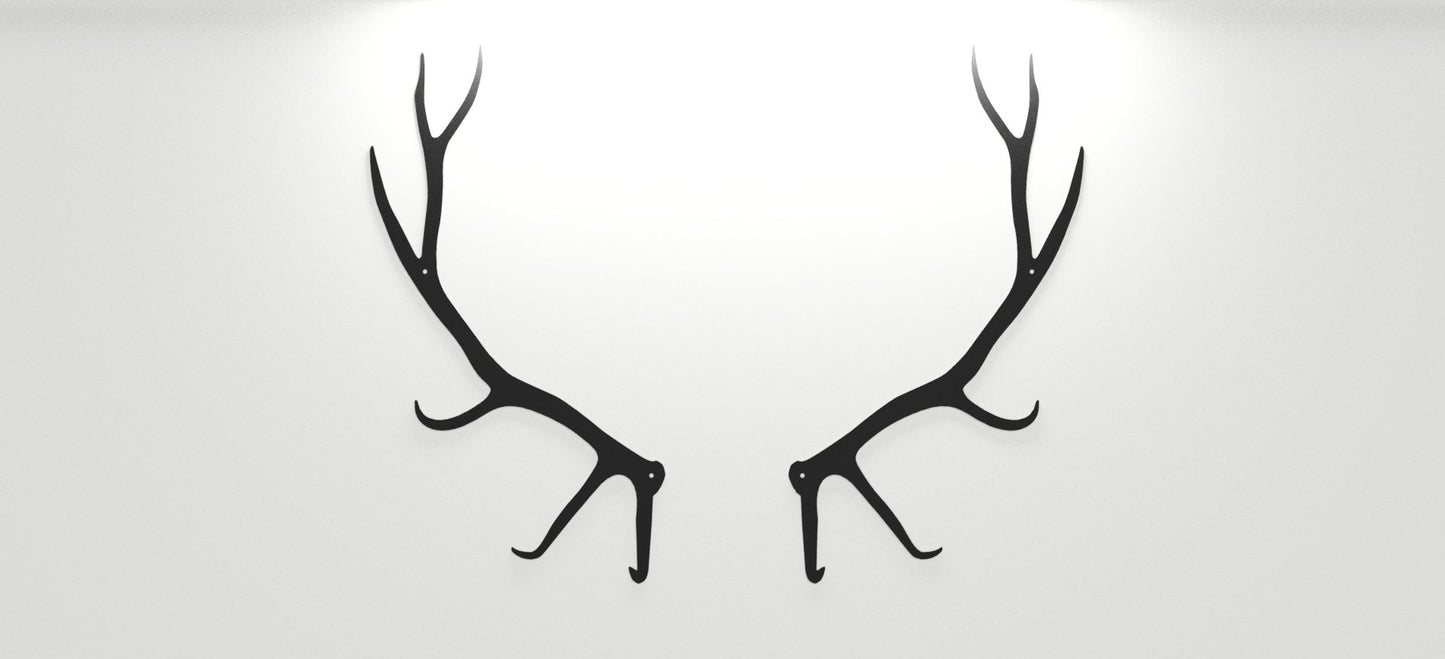 Steel Elk Antlers Wall Art - big game - hunt - Northern Forge, LLC