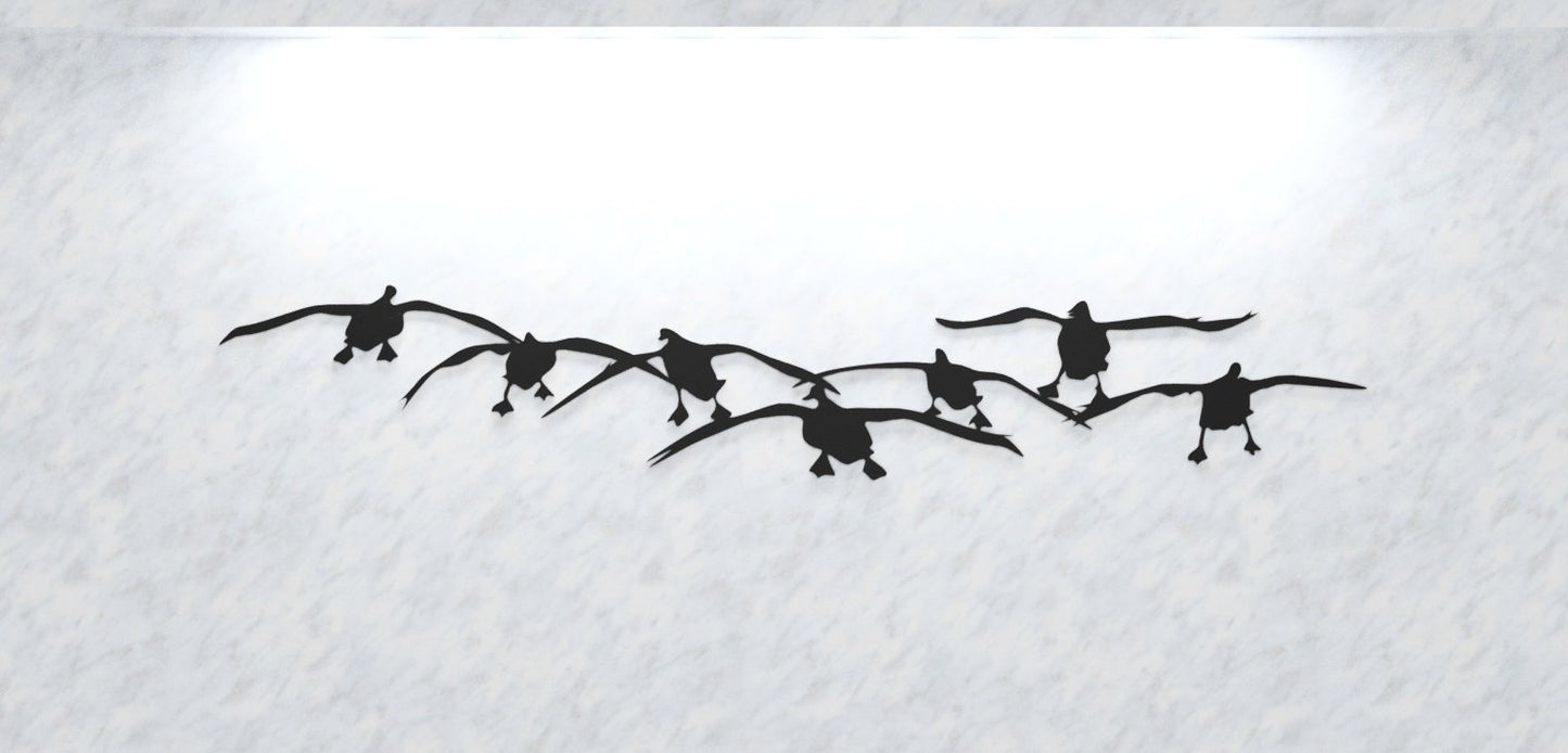 Steel Flock of Incoming Canada Geese - duck decals - flock ducks decal - Northern Forge, LLC