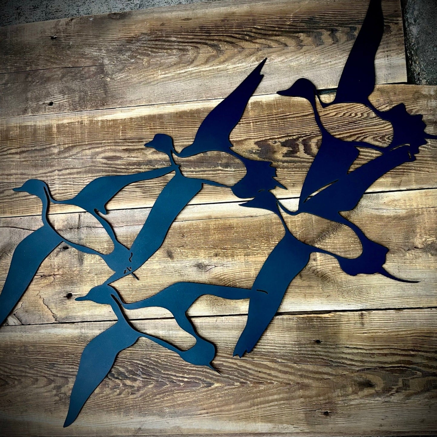 Steel Flock of Pintail Ducks Wall Art - duck decals - flock ducks decal - Northern Forge, LLC