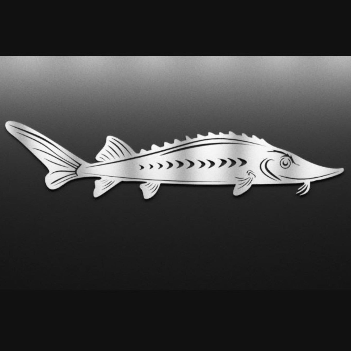 Steel Shovelnose Sturgeon - cabin sign - fish - Northern Forge, LLC