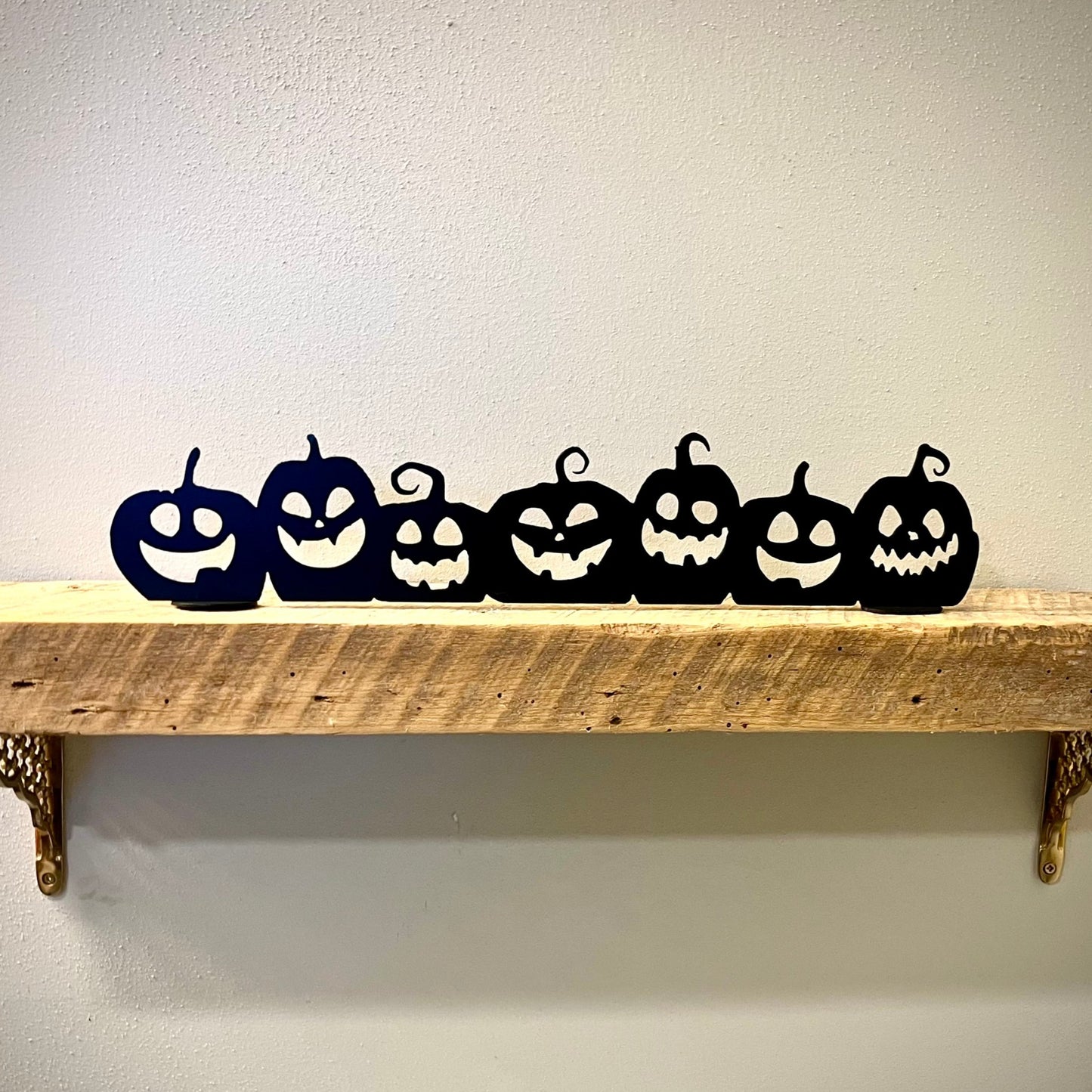 Metal Jack-O'-Lantern Row - Mantel