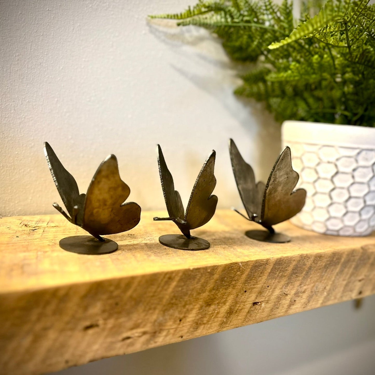 3 - Pack Metal Butterflies - Mantel - home - home decor - Northern Forge, LLC