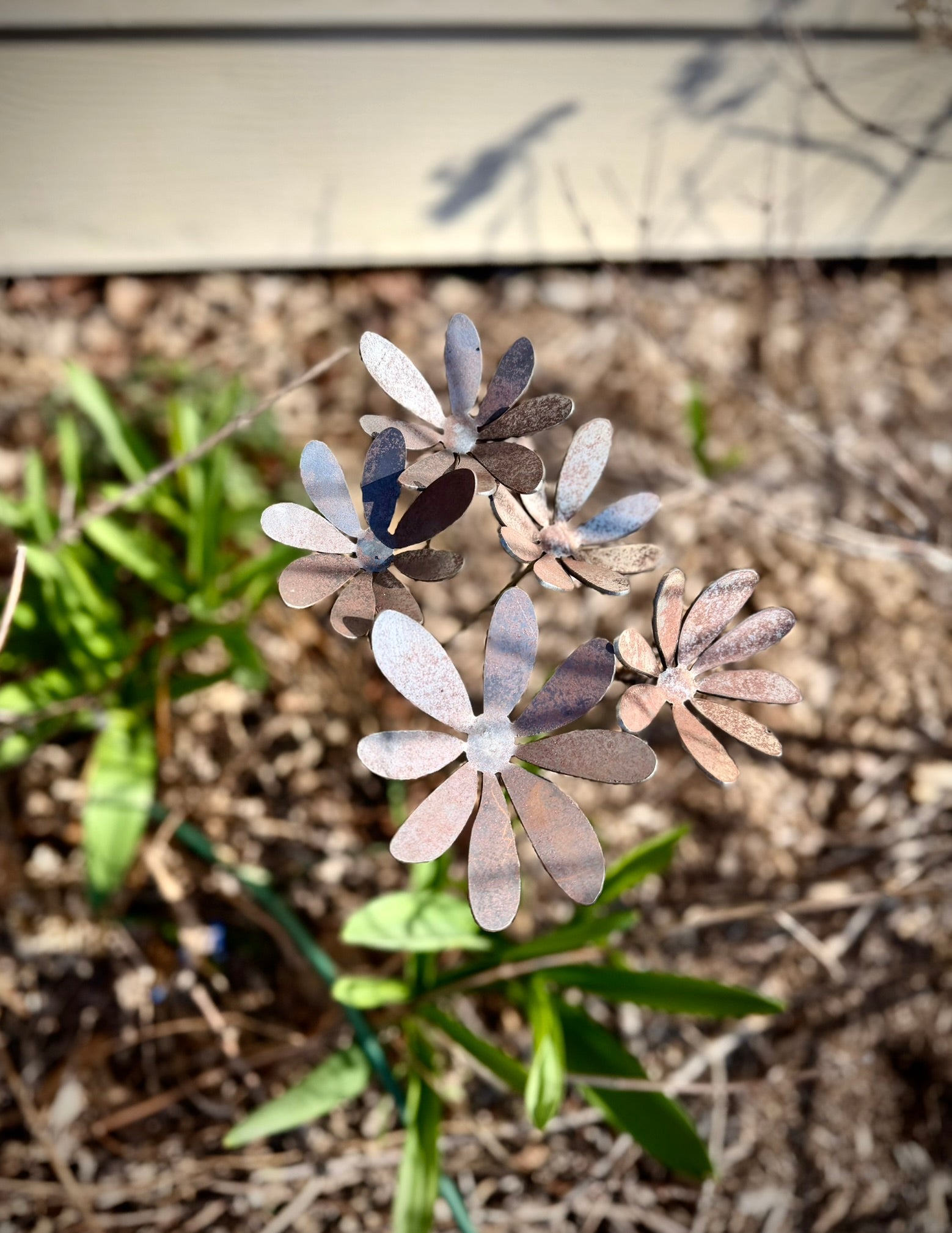 3 - Pack Metal Daisy Flowers - garden - garden art - Northern Forge, LLC