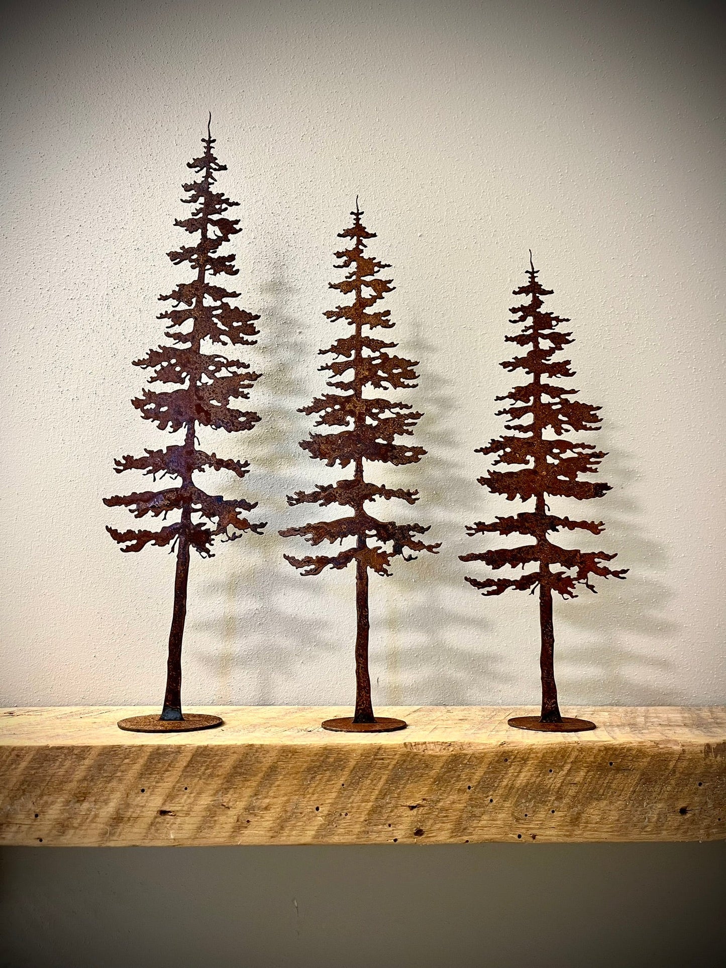 3 - Pack Steel Fir Tree - Mantel - home - home decor - Northern Forge, LLC