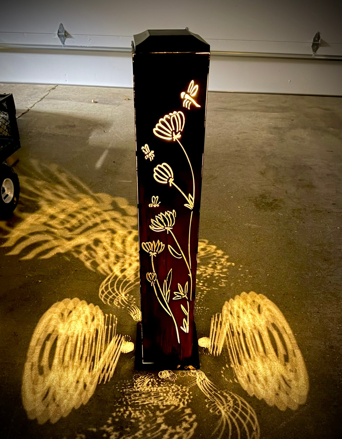 Wildflowers Steel Luminary Pillar | 36 in