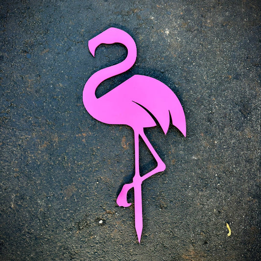 Steel Flamingo Lawn Ornament