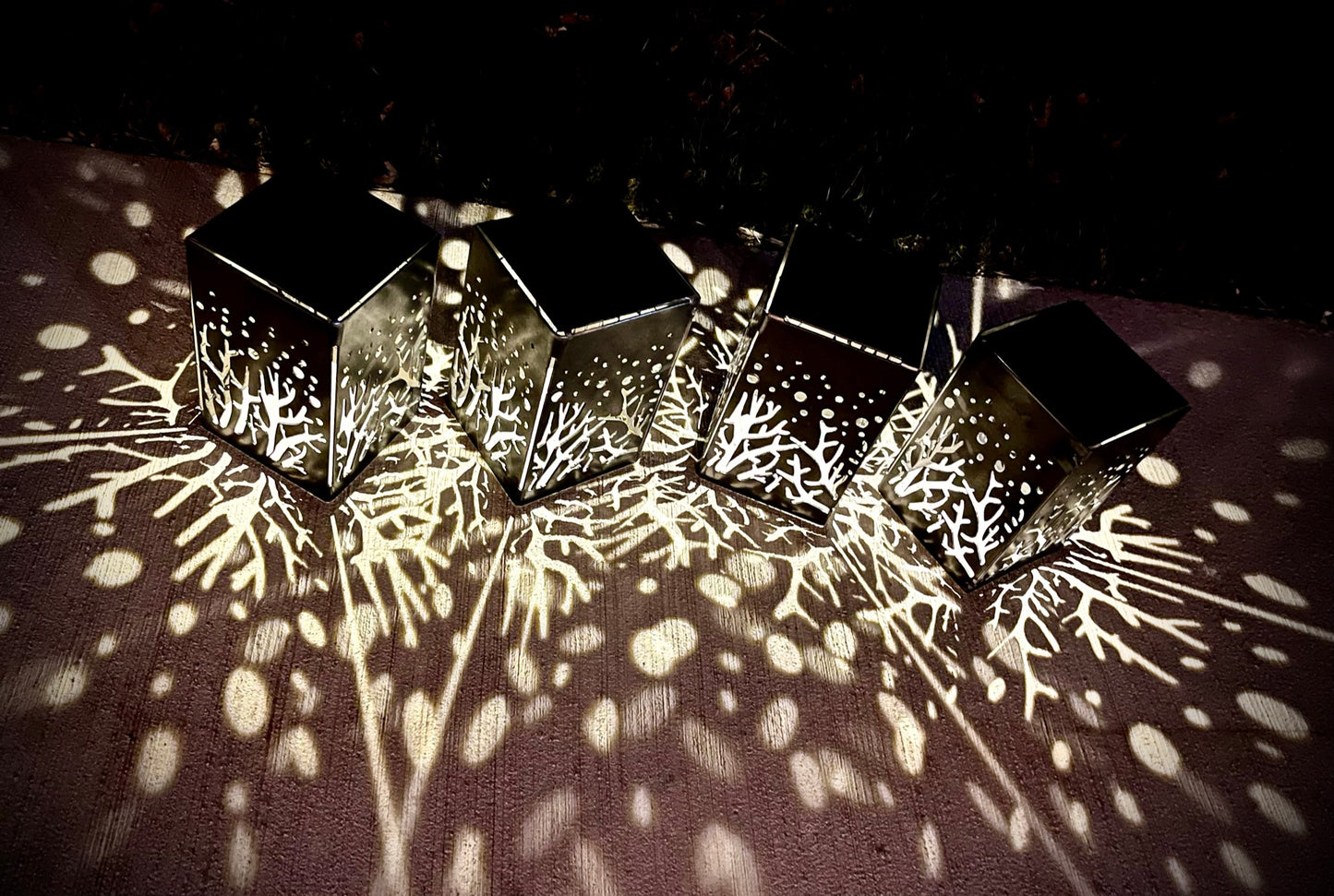 Starry Forest Steel Hanging Solar Light | 6.5 in.