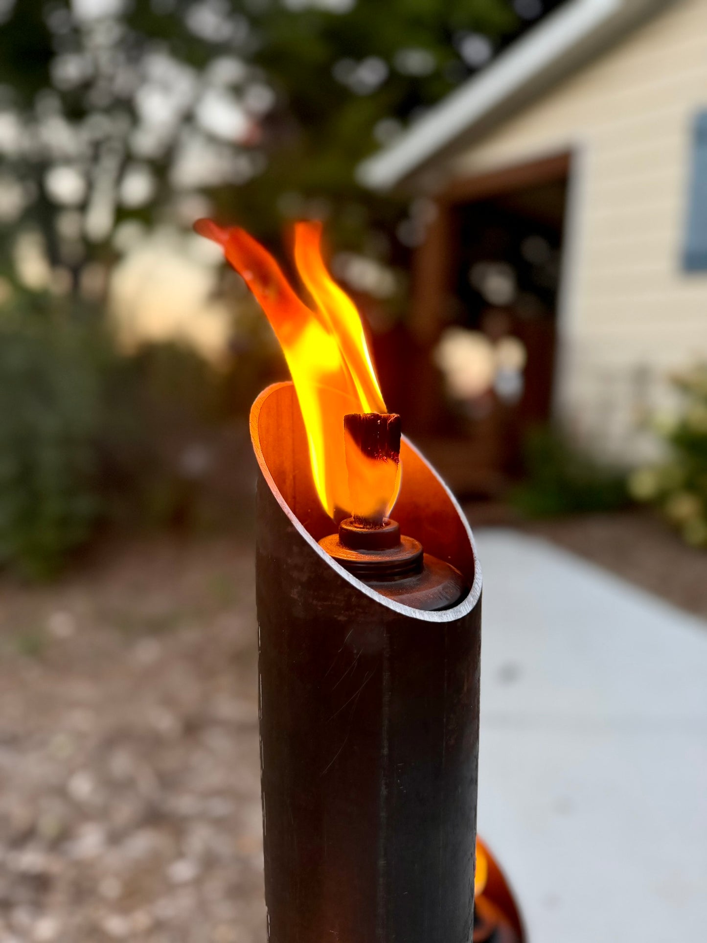 IronFlame Patio Torches- Steel Round Patio Torches - Multiple Sizes