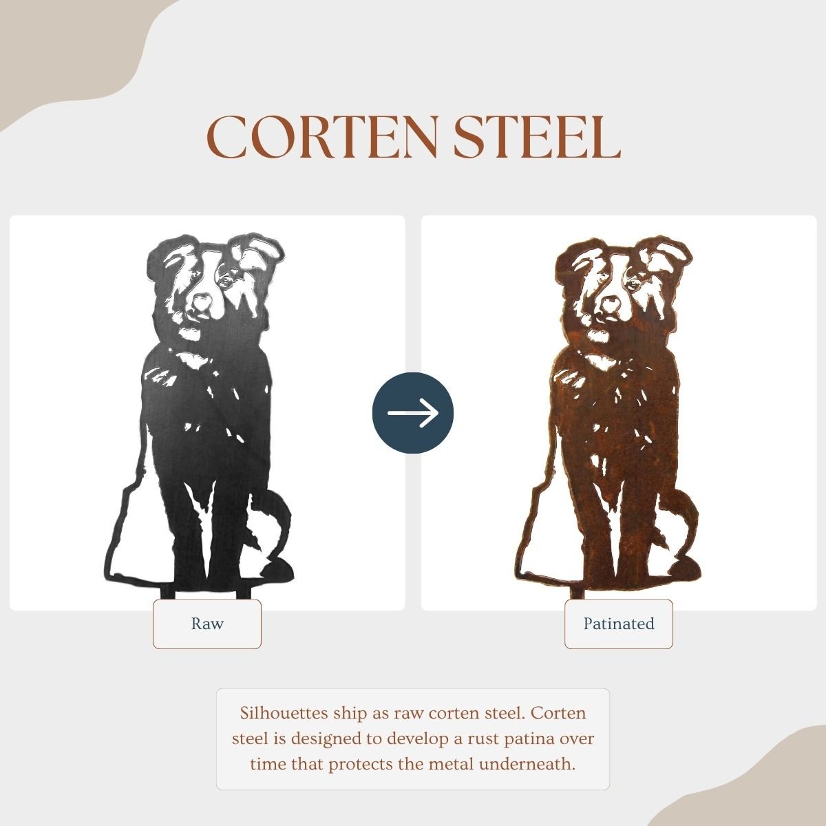 Australian Shepherd Metal Art – Handcrafted Dog Décor - My Metal Rescue - Shopify Collective - Northern Forge, LLC